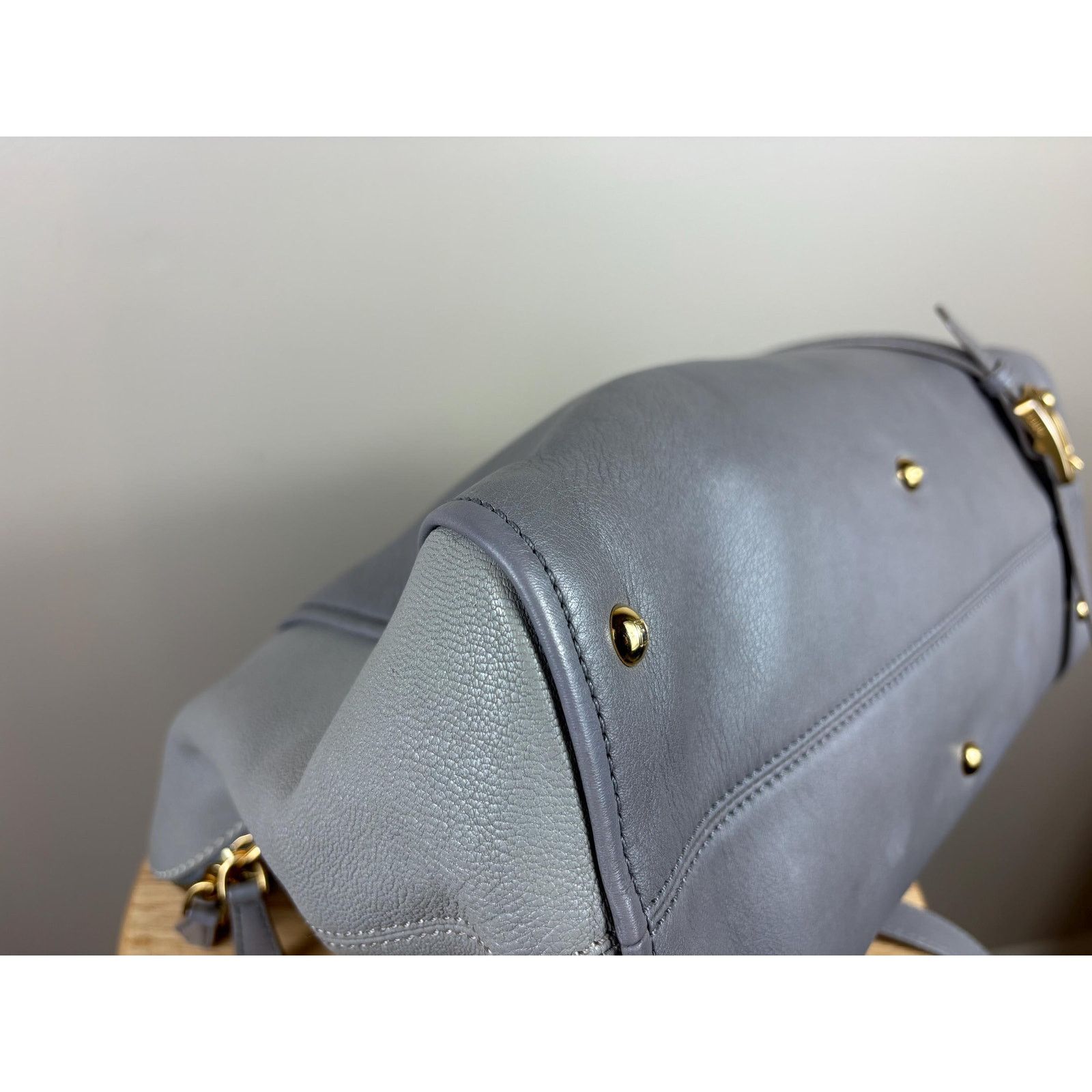 Fendi Authentic Fendi Gray Leather Chameleon Colorblock Shoulder Size ONE SIZE - 7 Thumbnail