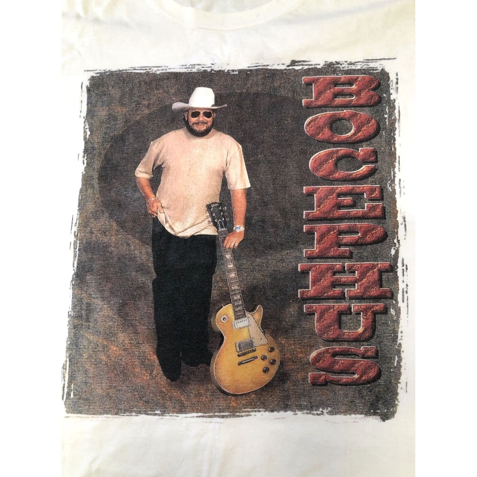 Delta VINTAGE Hank Williams Jr Tour 2000 Bocephus Delta Tag T-Shirt XL White Men Short Sleeve Graphic Print Concert 1990s" Size US XL / EU 56 / 4 - 2 Thumbnail