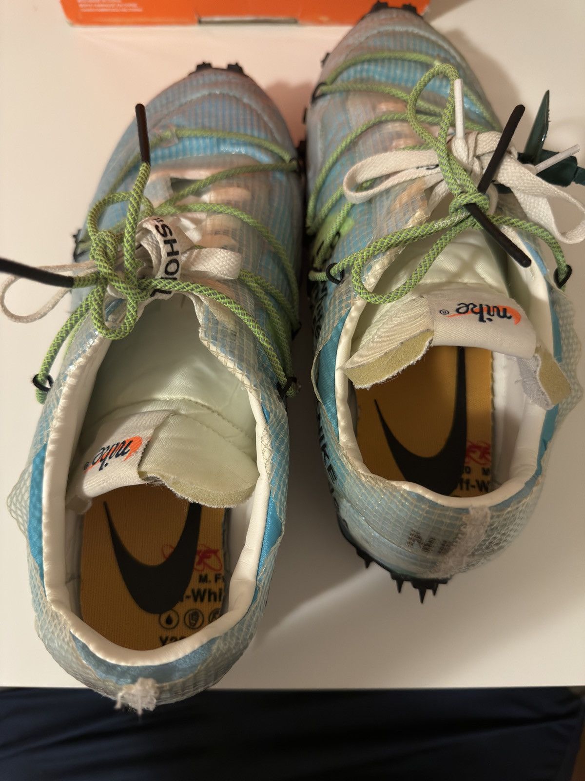 Nike × Off-White Off-White Waffle Racer ‘Vivid Sky’ Size US 11.5 / EU 44-45 - 8 Thumbnail
