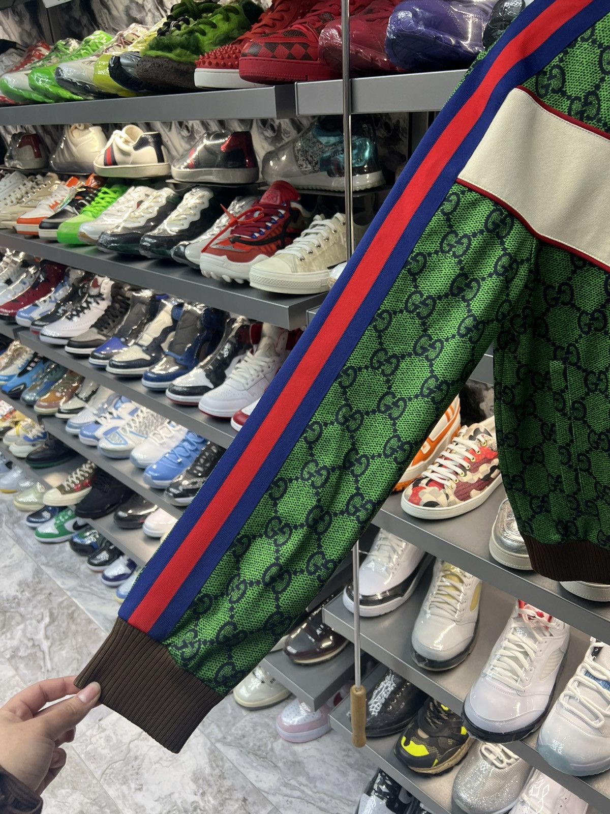 Gucci Gucci Green Mono Track Jacket Size US XS / EU 42 / 0 - 3 Thumbnail