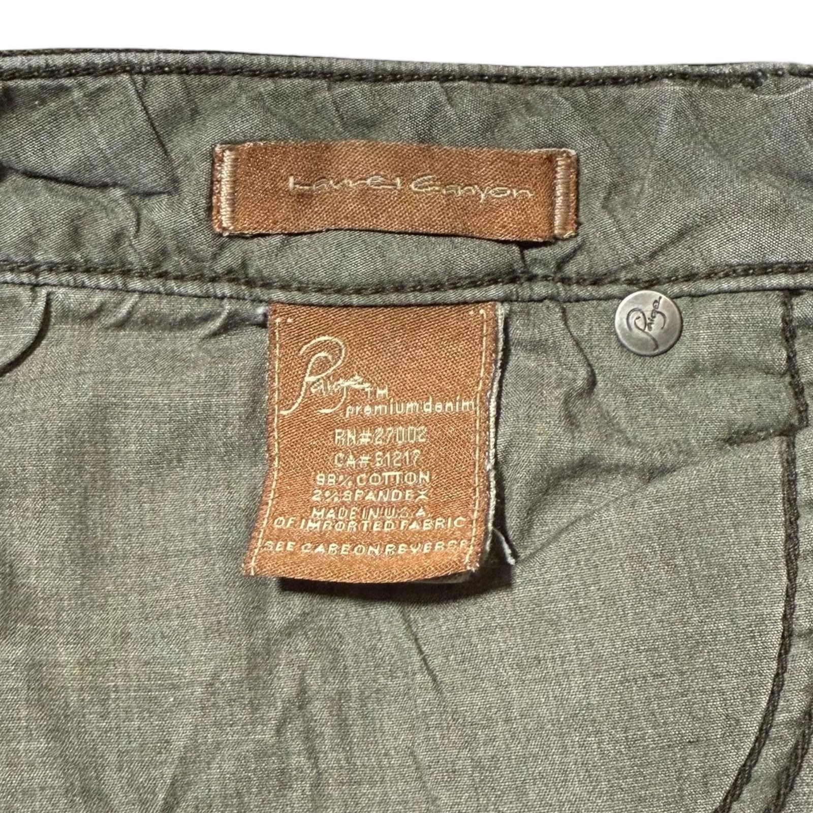 Paige Paige Laurel Canyon Jeans Bootcut Low Rise Green Size 28 Size 31" - 4 Thumbnail
