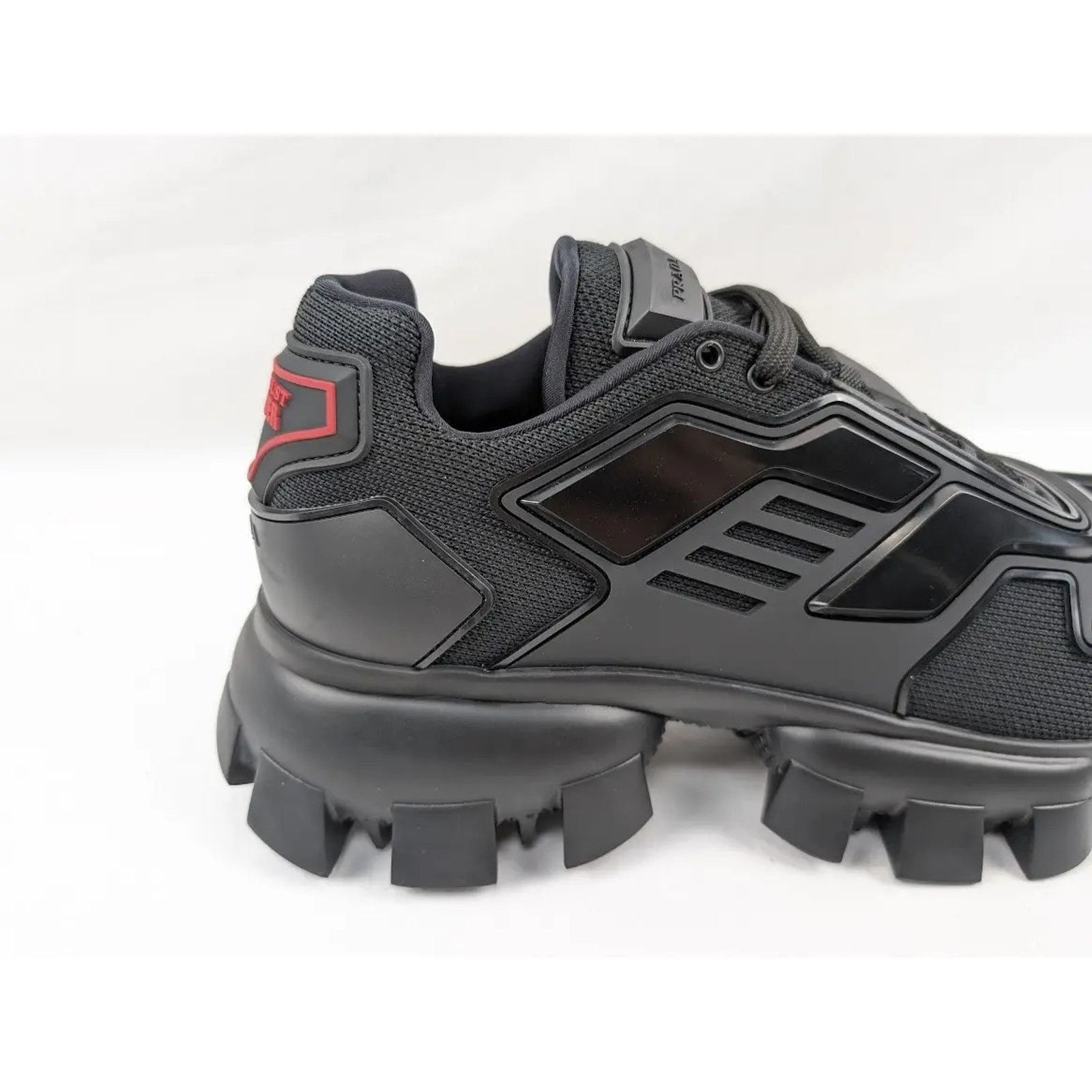 Prada o1rshd1 Cloudbust Thunder Rubber Knit Sneakers in Nero Size US 11 / EU 44 - 4 Thumbnail