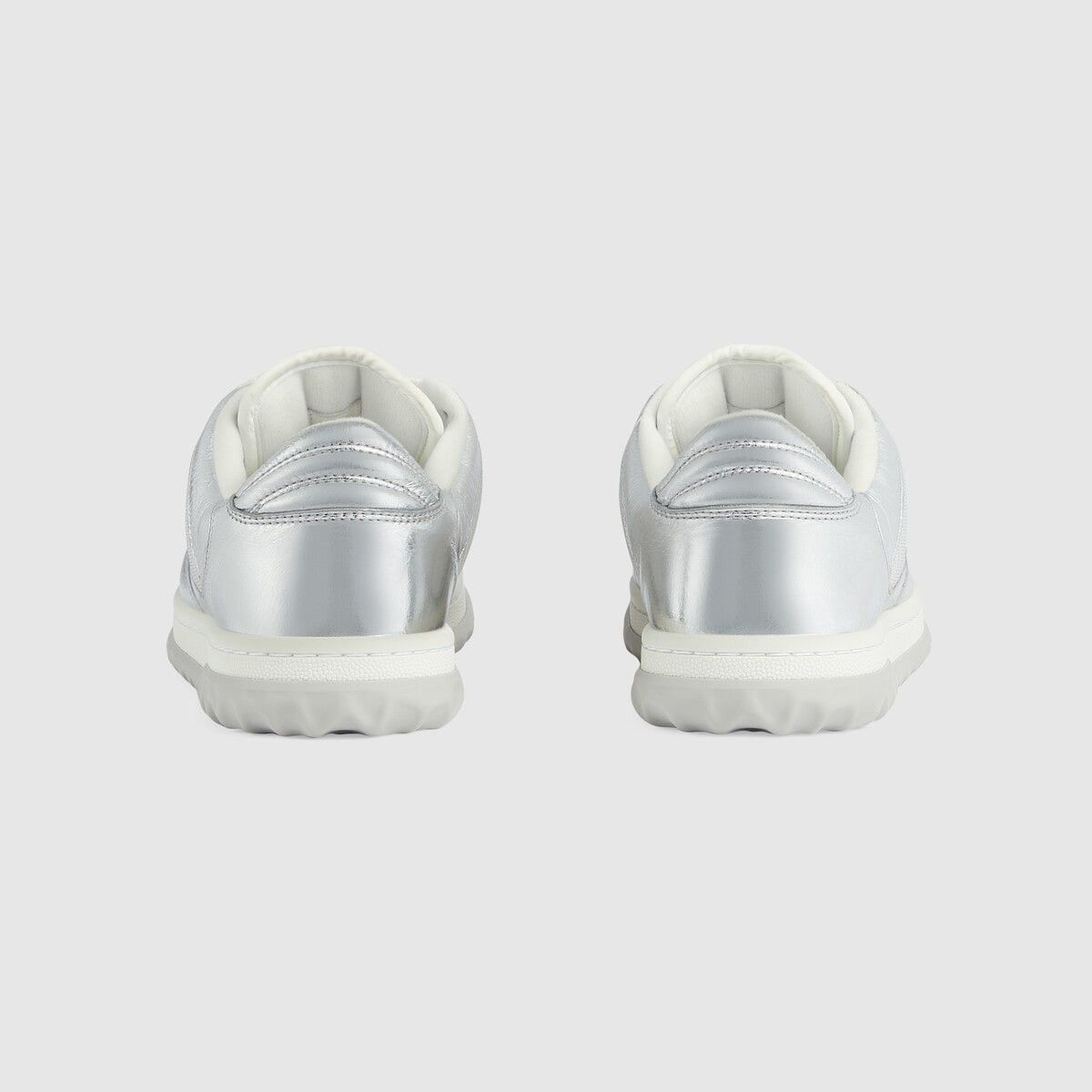 Gucci o1s1wg110225 Women's MAC80 Sneakers in Metallic Silver Size US 5.5 / IT 35.5 - 4 Thumbnail