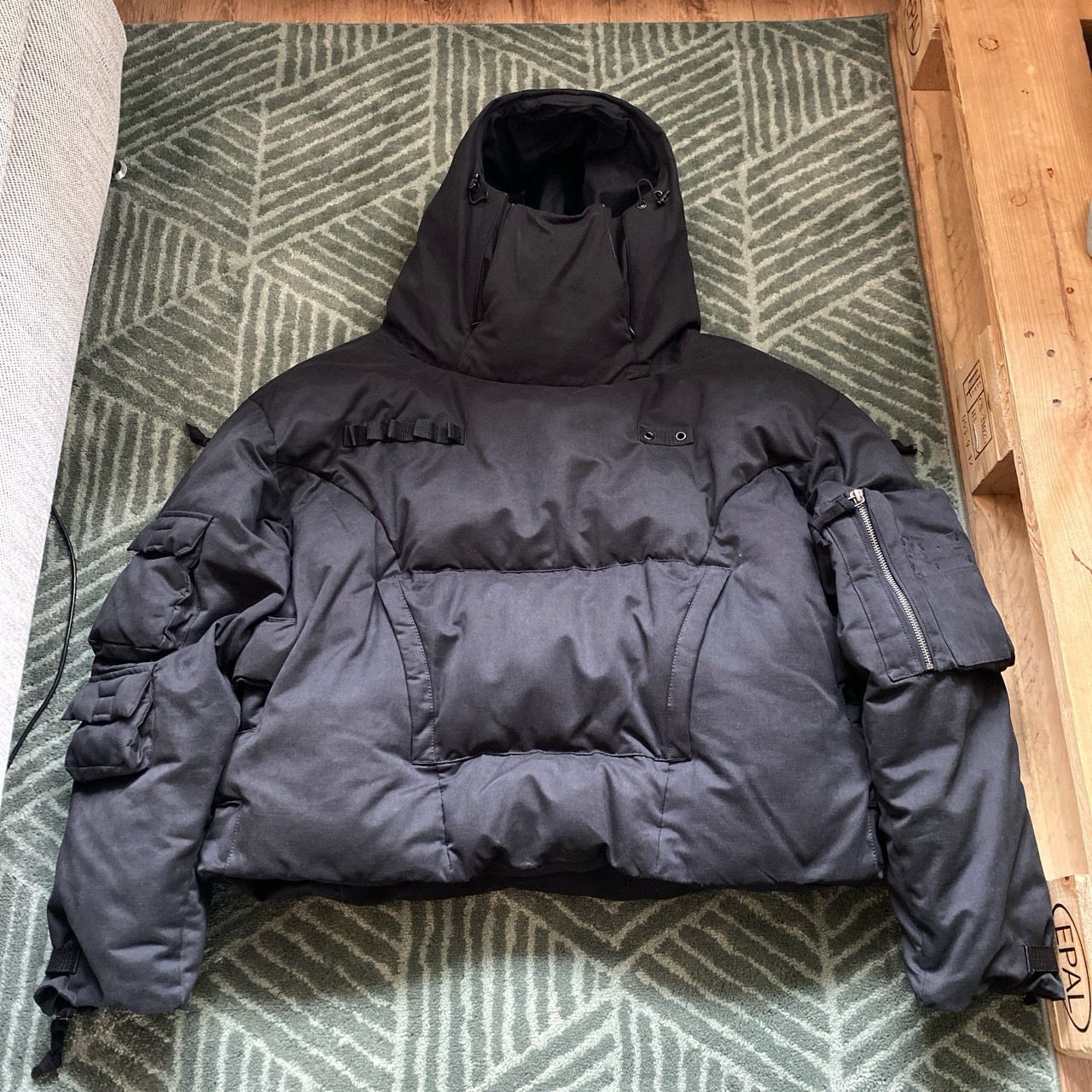 image of Kody Phillips Tank Hoodie Jacket in Black, Men's (Size Large)