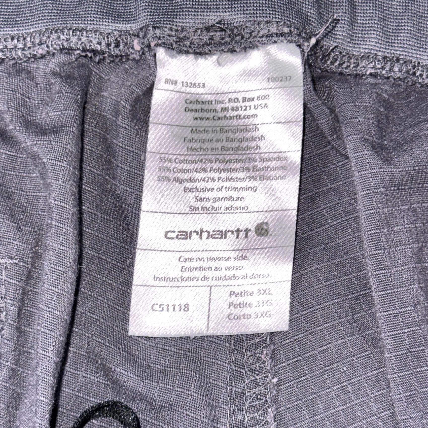 Carhartt Carhartt Pants Womens Petite 3XL Gray Cargo Elastic Waist Ankle Zip Stretch Size 40" / US 18 - 3 Thumbnail