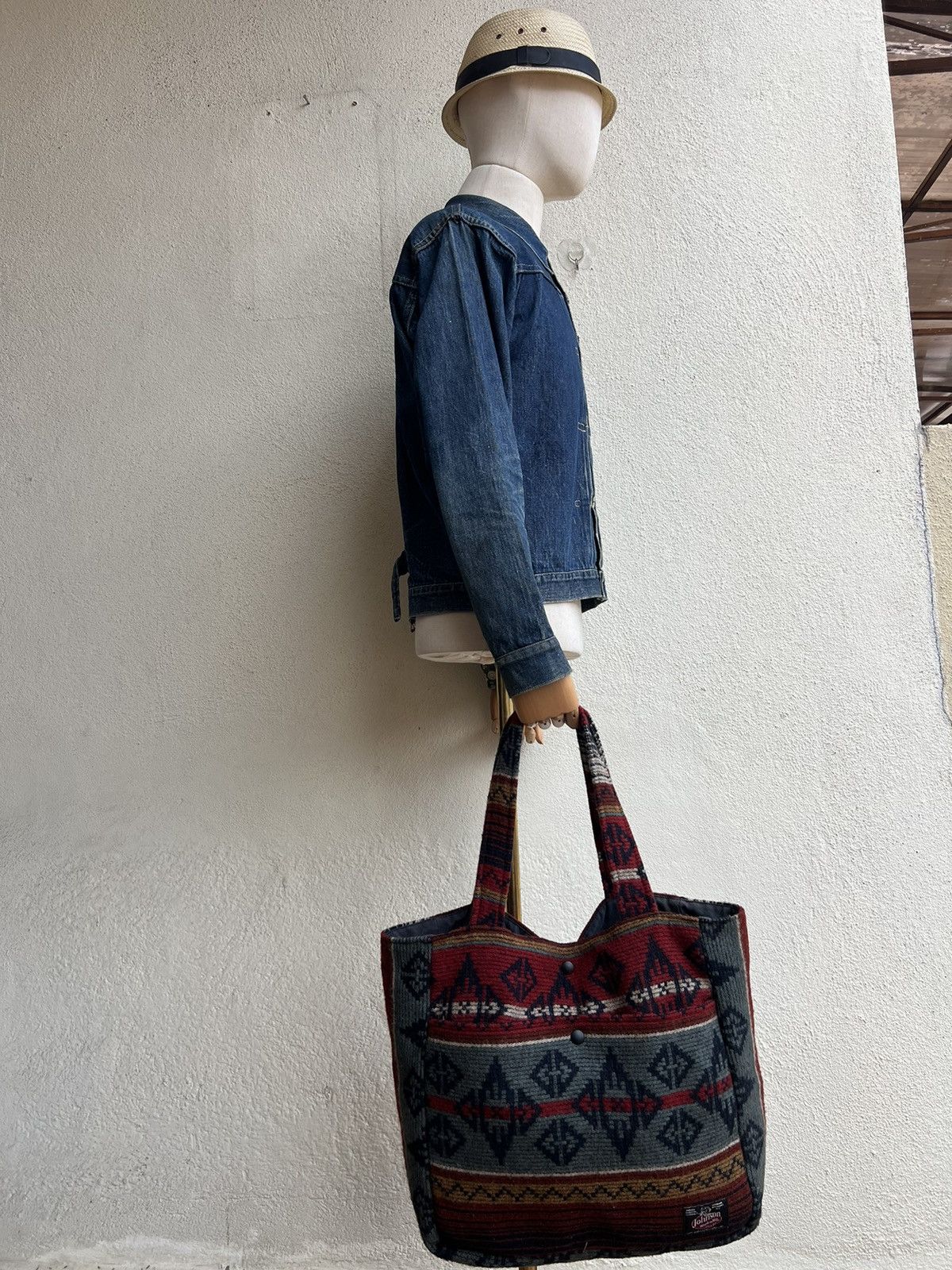 Johnson Woolen Mills Vintage Johnson Woollen Miils Indian Native Wool Tote Bag Size ONE SIZE - 21 Thumbnail