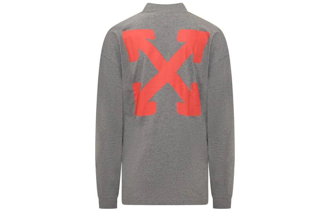 Off-White o1gr1nt0125 Emotion Arrow Over Mockneck T-Shirt Melange Grey Size US M / EU 48-50 / 2 - 2 Thumbnail