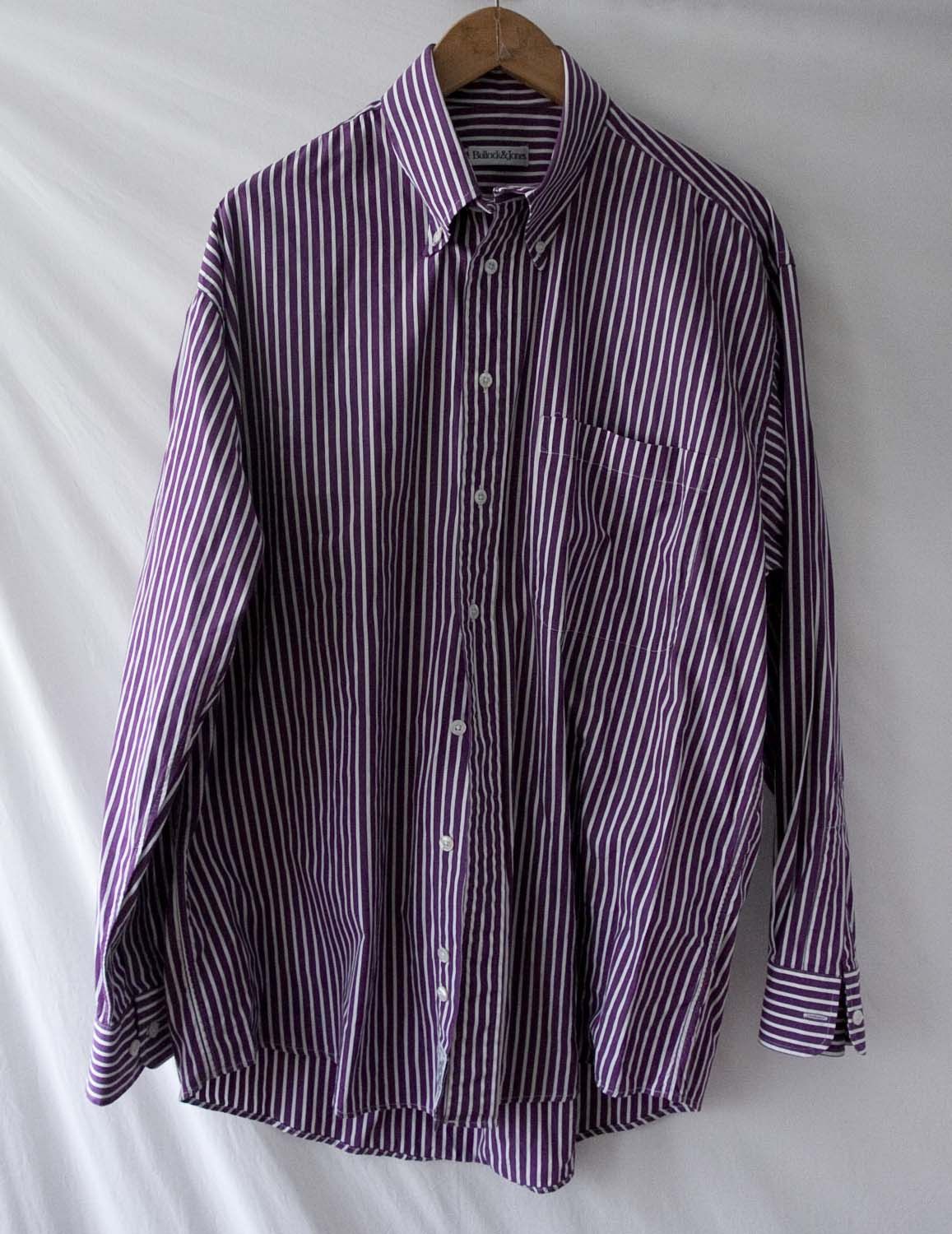 Bullock & Jones Bullock & Jones Shirt Purple /White Size XL Made in USA Size US XL / EU 56 / 4 - 2 Thumbnail