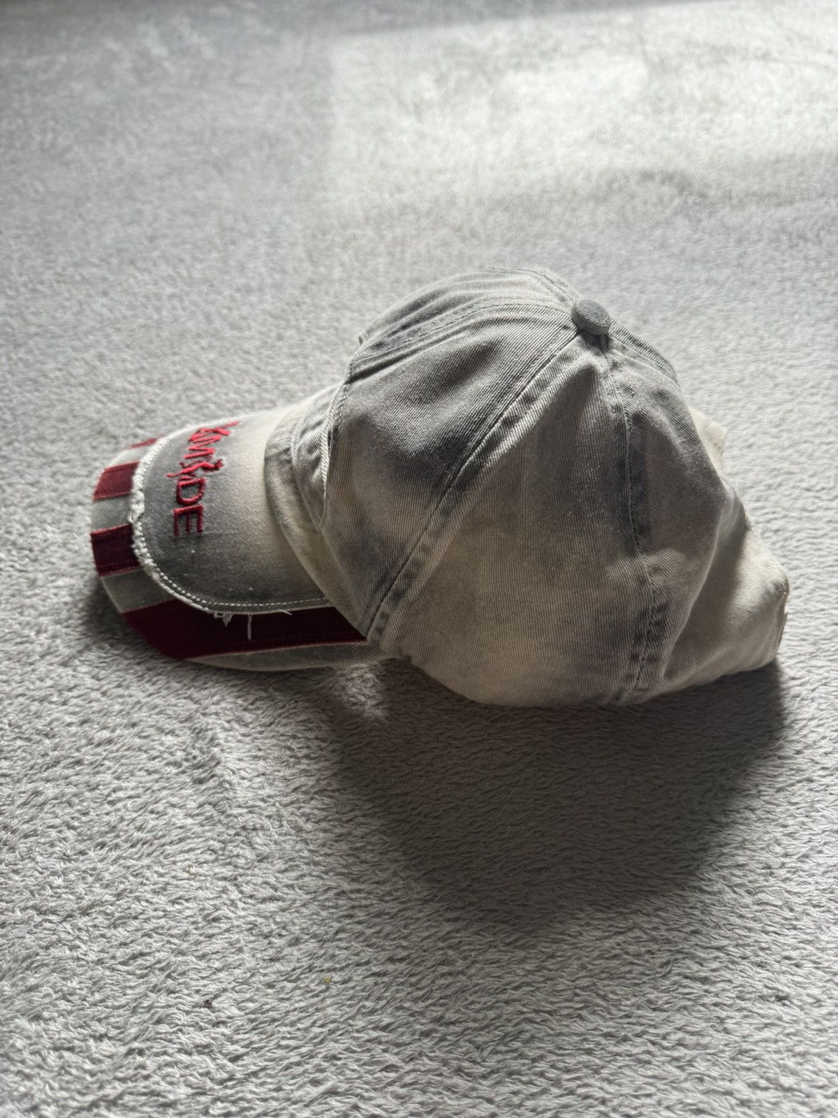 Other Blind/No Plan Washed Distressed Raw Edge Adjustable Cap Size ONE SIZE - 3 Thumbnail