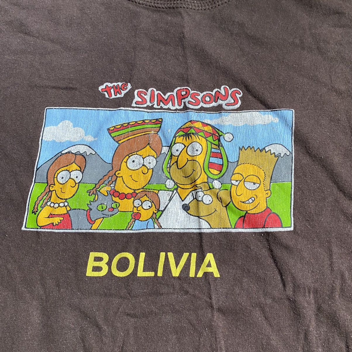The Simpsons × Vintage VINTAGE THE SIMPSONS BOLIVIA CHOCOLATE COLOUR T SHIRT Size US L / EU 52-54 / 3 - 3 Thumbnail