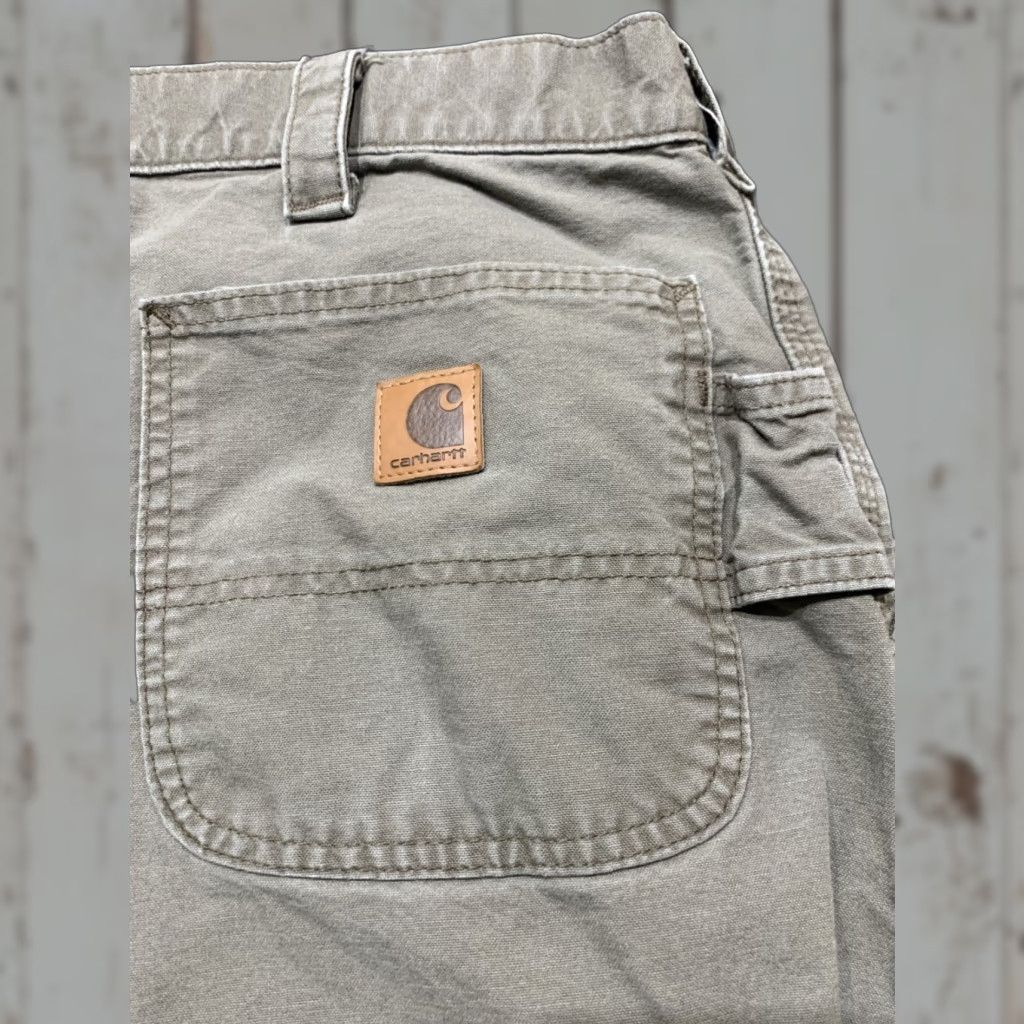 Carhartt Carhartt Men’s Carpenter Canvas Pants 40x29 Workwear Brown Regular Straight Hammer Loop Size US 40 / EU 56 - 1 Thumbnail