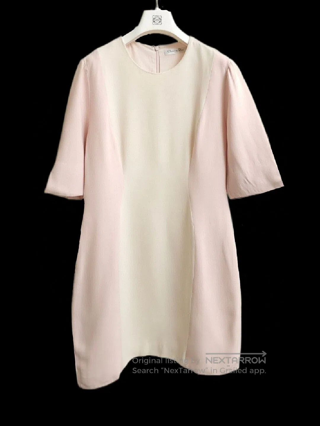 Dior dior pink and cream color block dress. Size US 40 / EU 56 - 1 Thumbnail