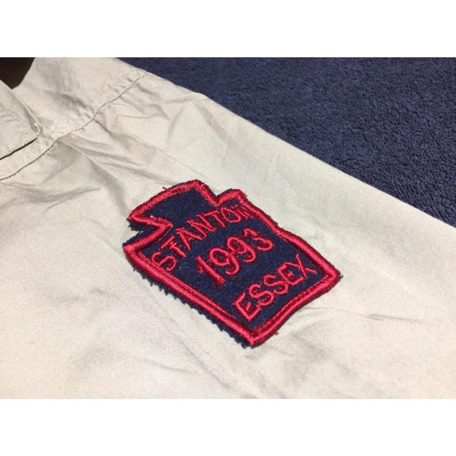 Vintage Red Snap Beige Military Style Button-Up Shirt Large Mens Size US L / EU 52-54 / 3 - 5 Thumbnail