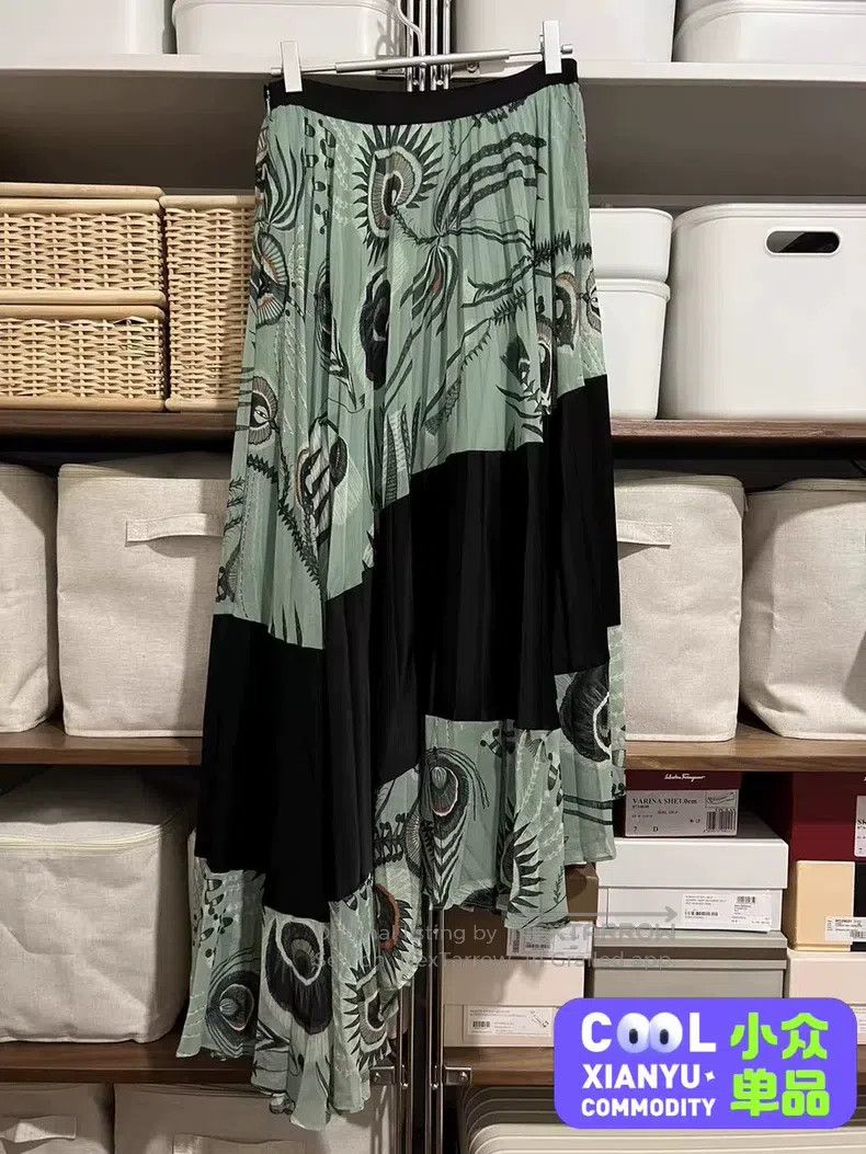 Dries Van Noten Dries Van Noten Hand-Painted Printed Pleated Skirt Size 33" - 5 Thumbnail
