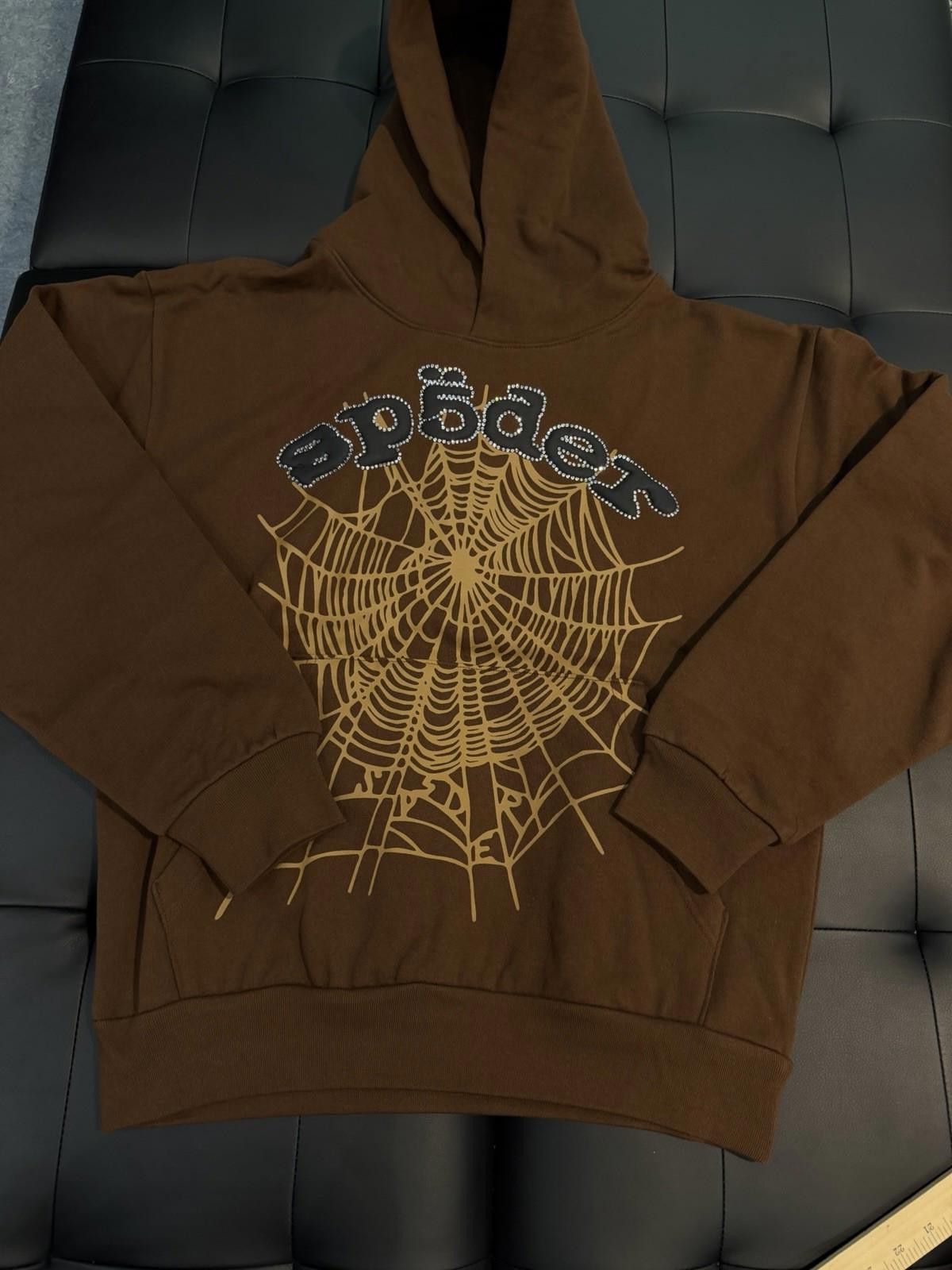 Sp5der Sp5der Worldwide Brown Crystal Hoodie Size (M) (NEW) Size US M / EU 48-50 / 2 - 1 Thumbnail