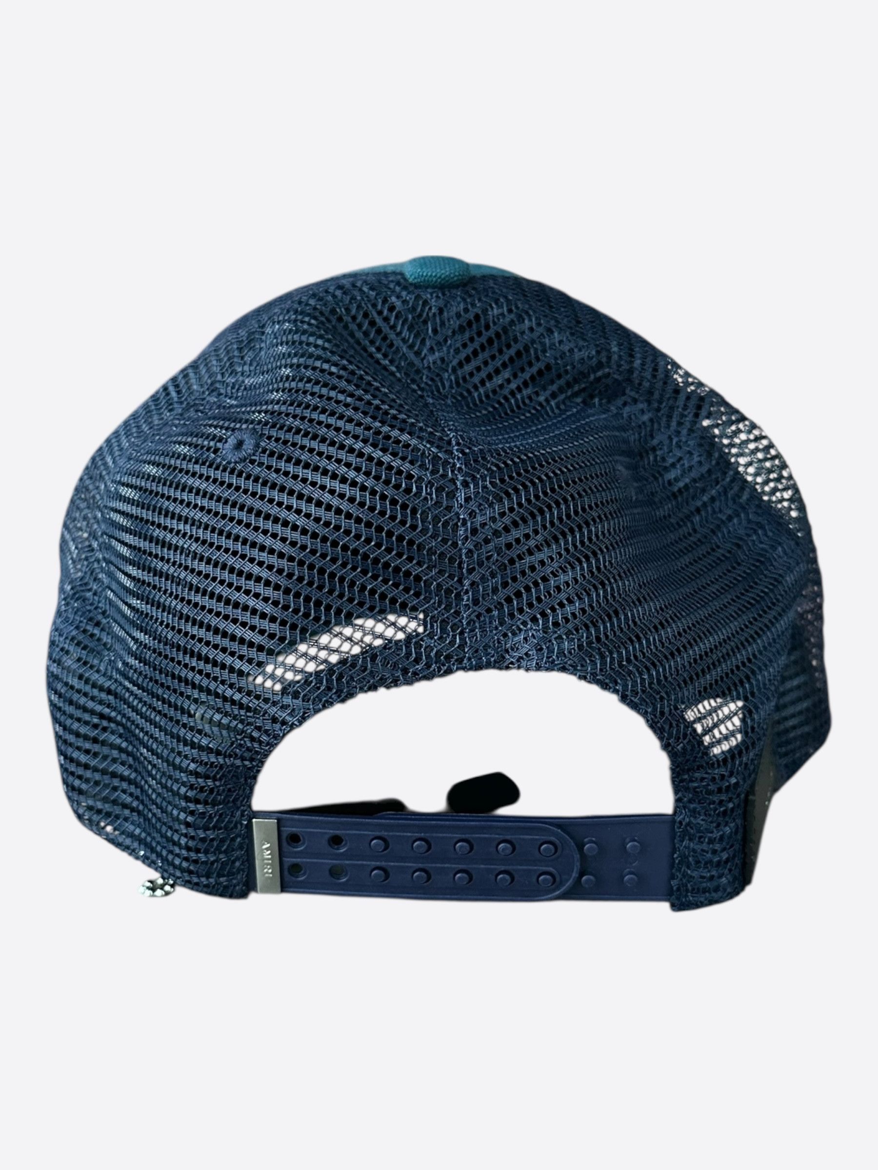 Amiri Amiri Blue & White MA Logo Trucker Hat Size ONE SIZE - 3 Thumbnail