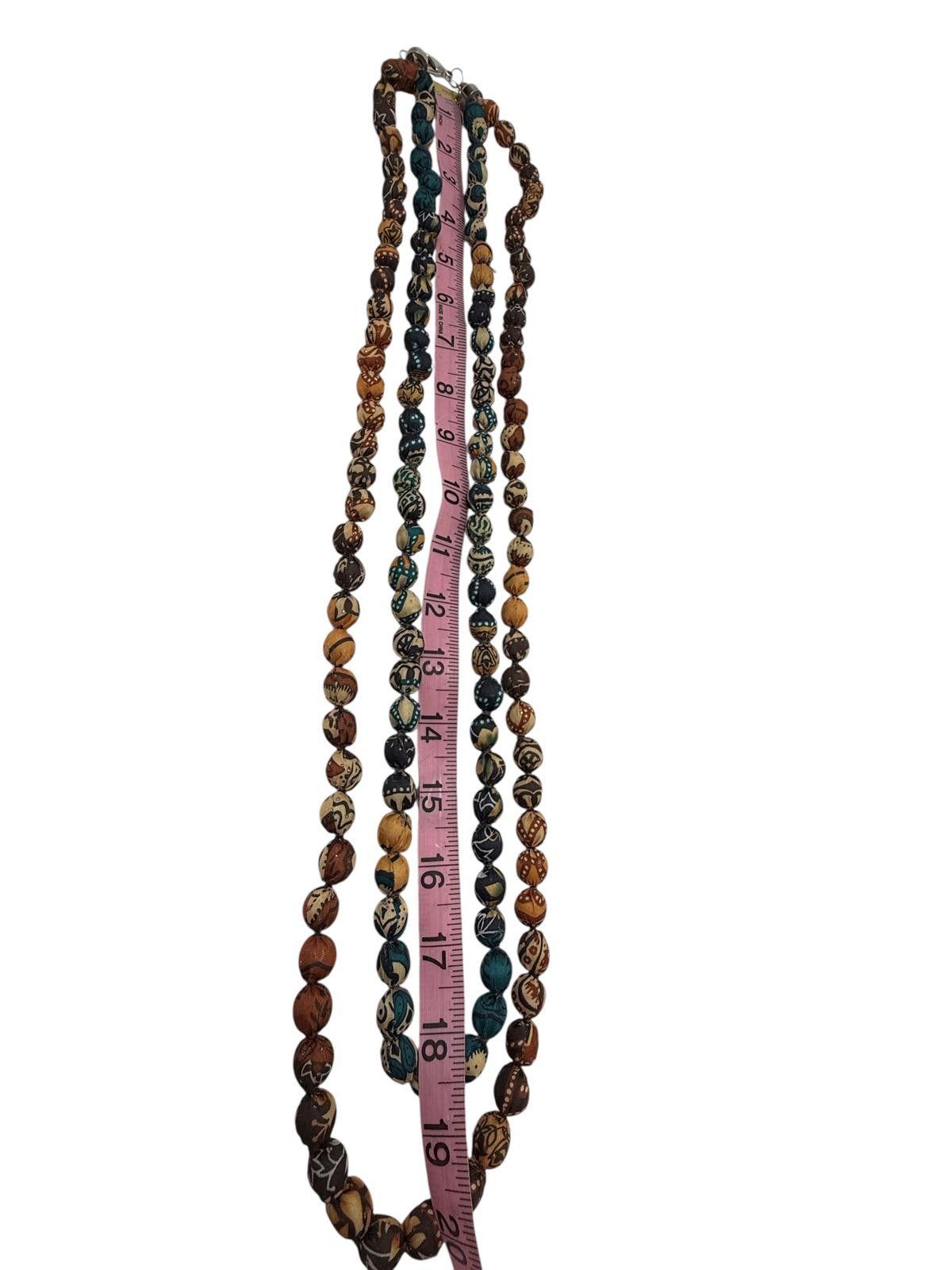 Other 36” Boho Chic Multi-Color Beaded Fabric Necklace Size ONE SIZE - 6 Thumbnail