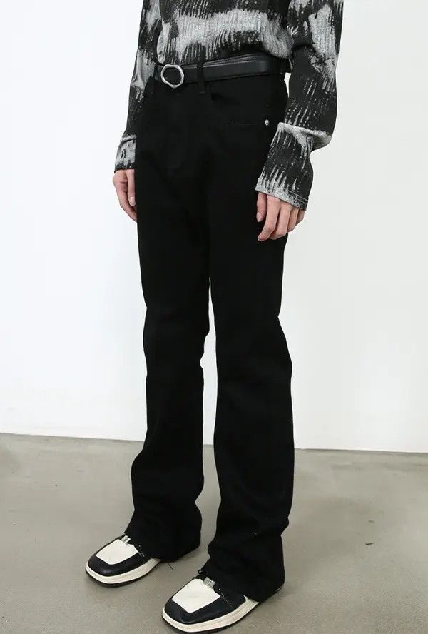Japanese Brand Hirase x Kase Black retro all-match flared stretch jeans Size US 32 / EU 48 - 8 Thumbnail