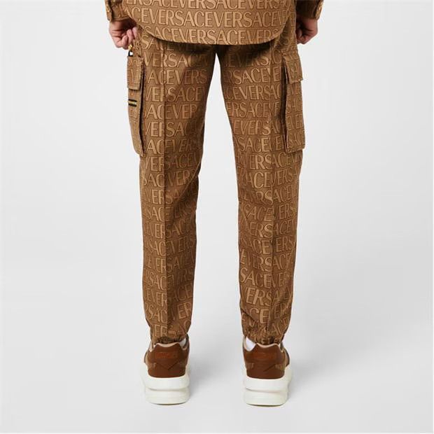 Versace o1g2r1mq0824 All Over Print Cargo Trousers Brown Beige Size US 30 / EU 46 - 5 Thumbnail