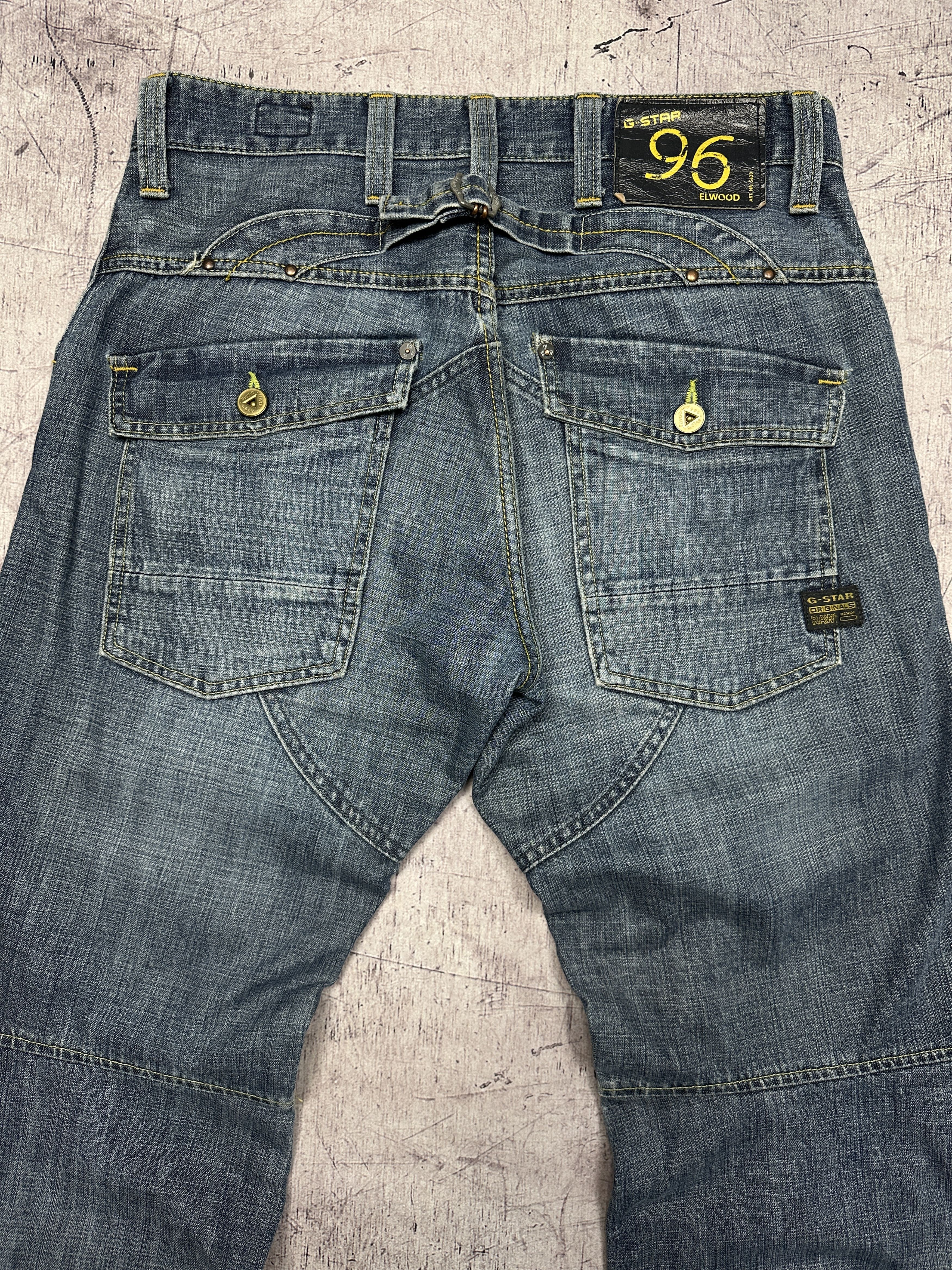 G-Star G Star Raw Vintage Mens Elwood Denim Pants Double Knee Jeans Size US 34 / EU 50 - 7 Thumbnail