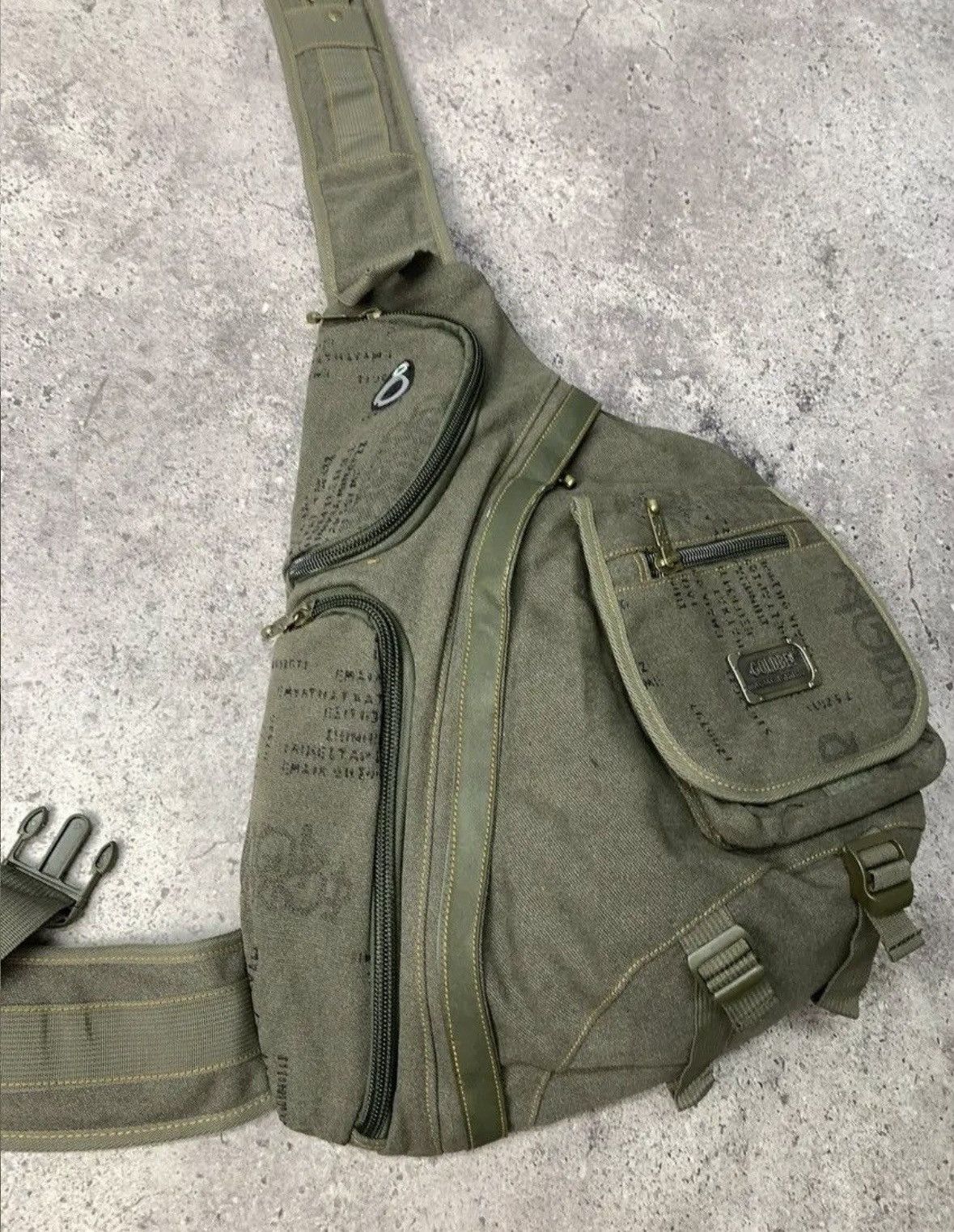 Sling Bag Diesel Style Vintage Y2K Cargo Bag Pocket