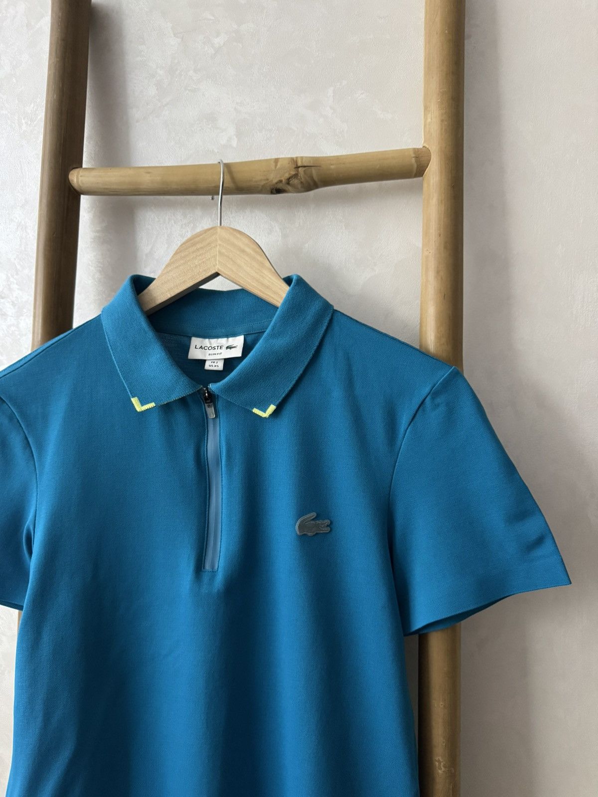 Lacoste Lacoste Slim Fit Blue Zip Polo Size US XS / EU 42 / 0 - 1 Thumbnail