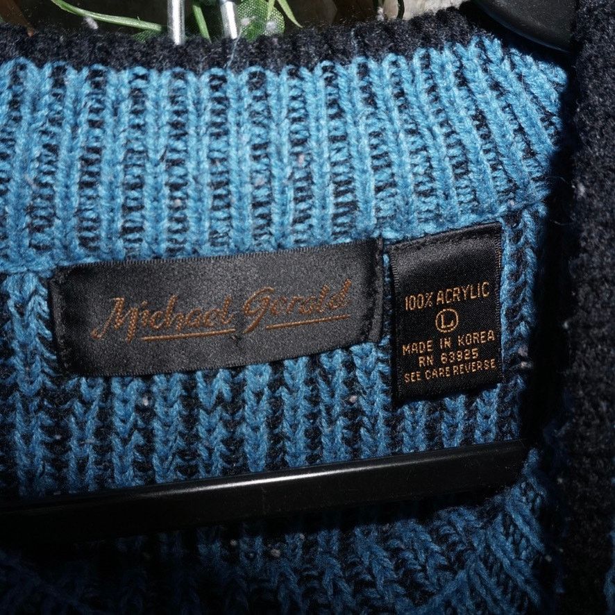 Vintage Large - Vintage Y2K Michael Gerald knit 90s striped sweater Size US L / EU 52-54 / 3 - 3 Thumbnail