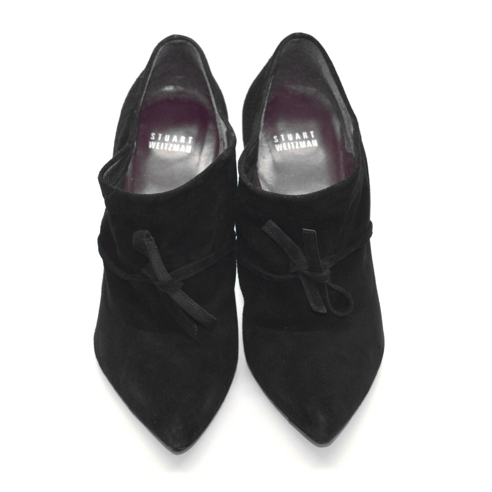 Stuart Weitzman STUART WEITZMAN Aokhi Black Suede Bootie Pump Heels Sz 8.5 M Size US 8.5 / IT 38.5 - 5 Thumbnail
