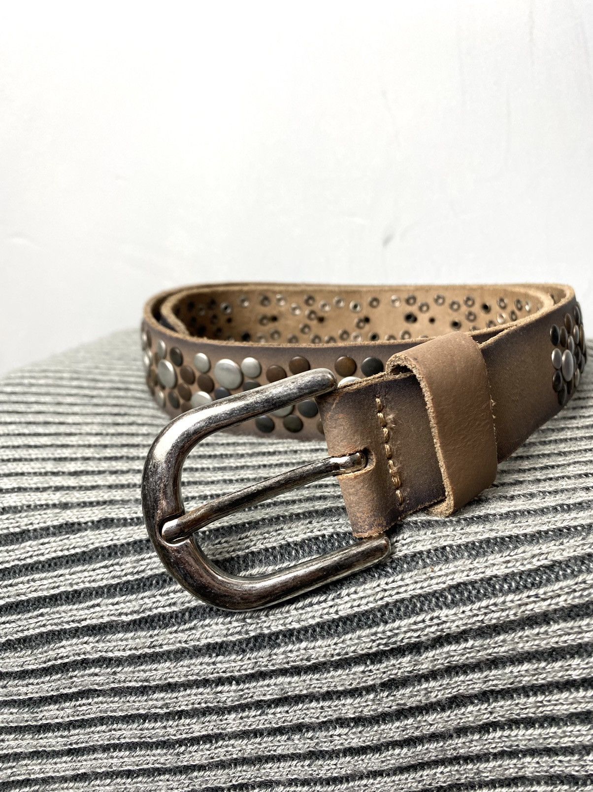 Vintage Vintage Leather Metal Belt Drip Hysterical Glamour Size ONE SIZE - 1 Thumbnail