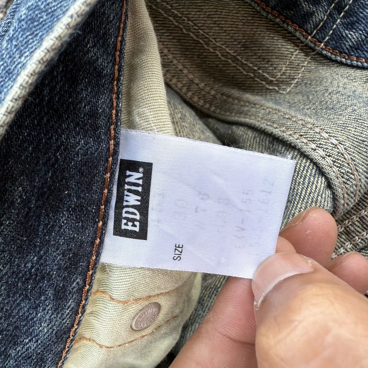 Edwin Vintage Edwin Faded Mud wash distressed faded denim pants Size US 33 - 13 Thumbnail