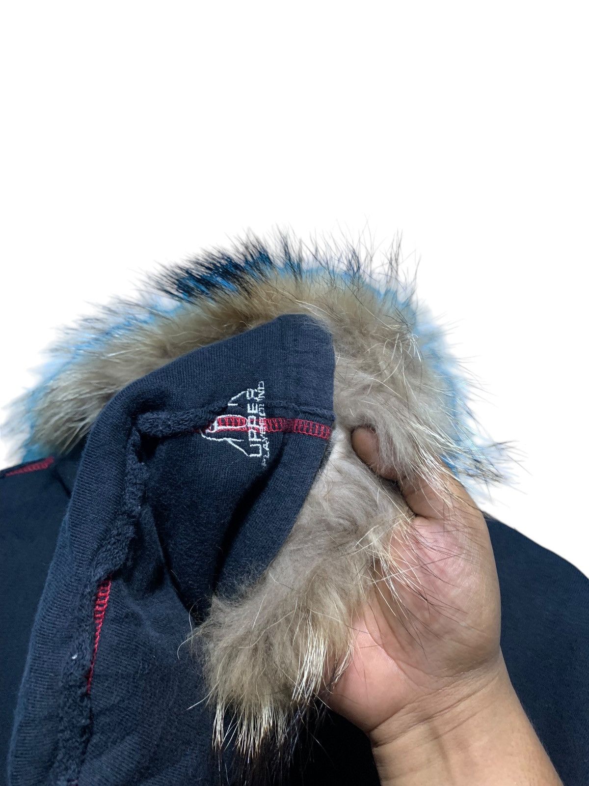 If Six Was Nine × Le Grande Bleu (L.G.B.) × Upper Playground Vtg Upper Playground distressed nightmare fur hoodie Size US L / EU 52-54 / 3 - 9 Thumbnail