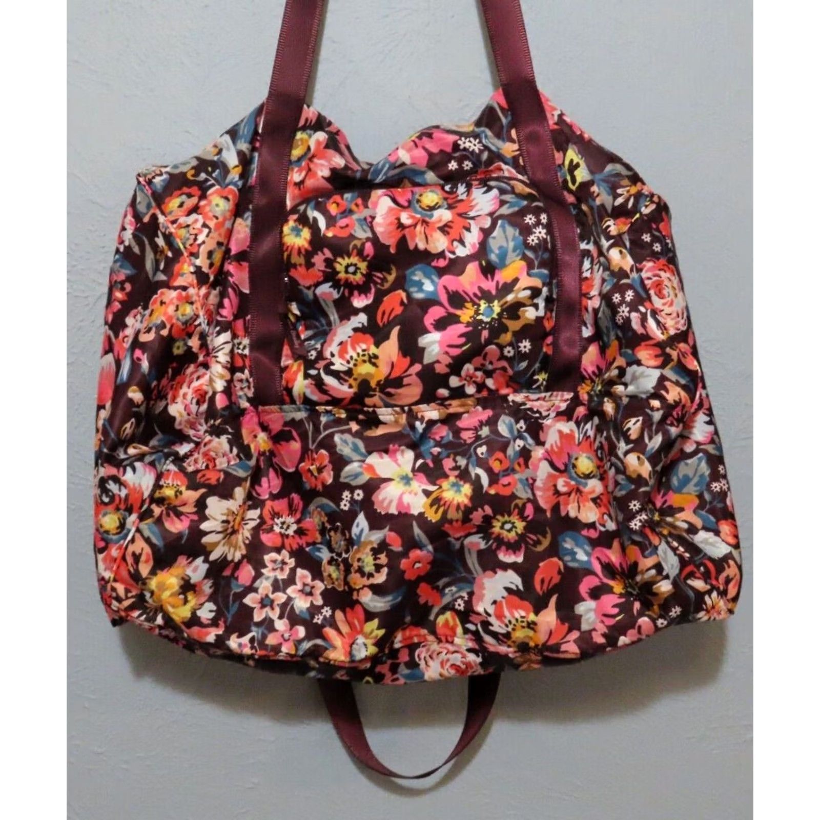 Vera Bradley Vera Bradley Duffle Bag Large 21" Floral Travel Womens Multicolor Nylon Canvas Light ZIP Size ONE SIZE - 7 Thumbnail