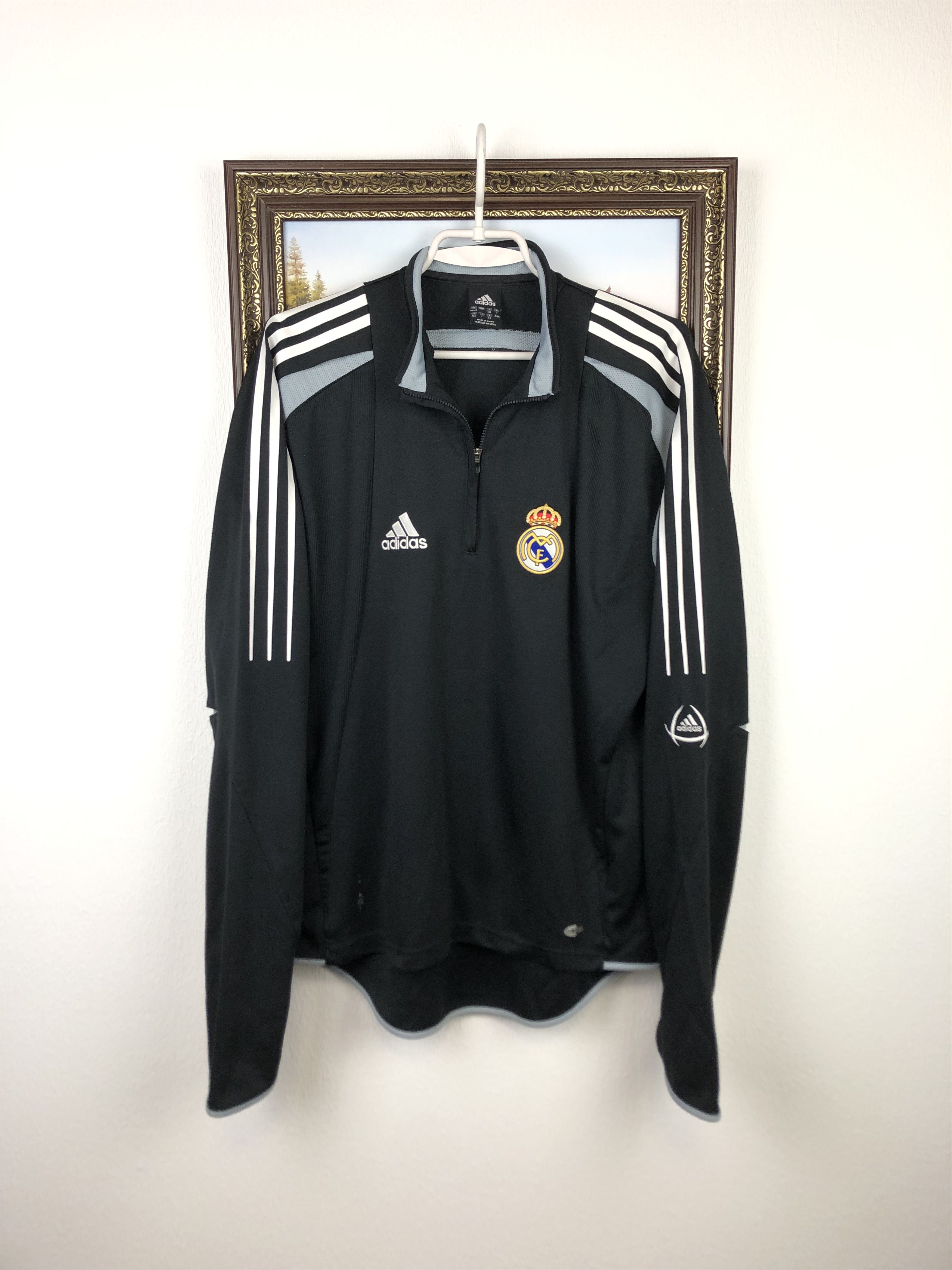 Adidas Vintage Real Madrid Football Train Jacket Sweatshirt Soccer Size US L / EU 52-54 / 3 - 1 Thumbnail