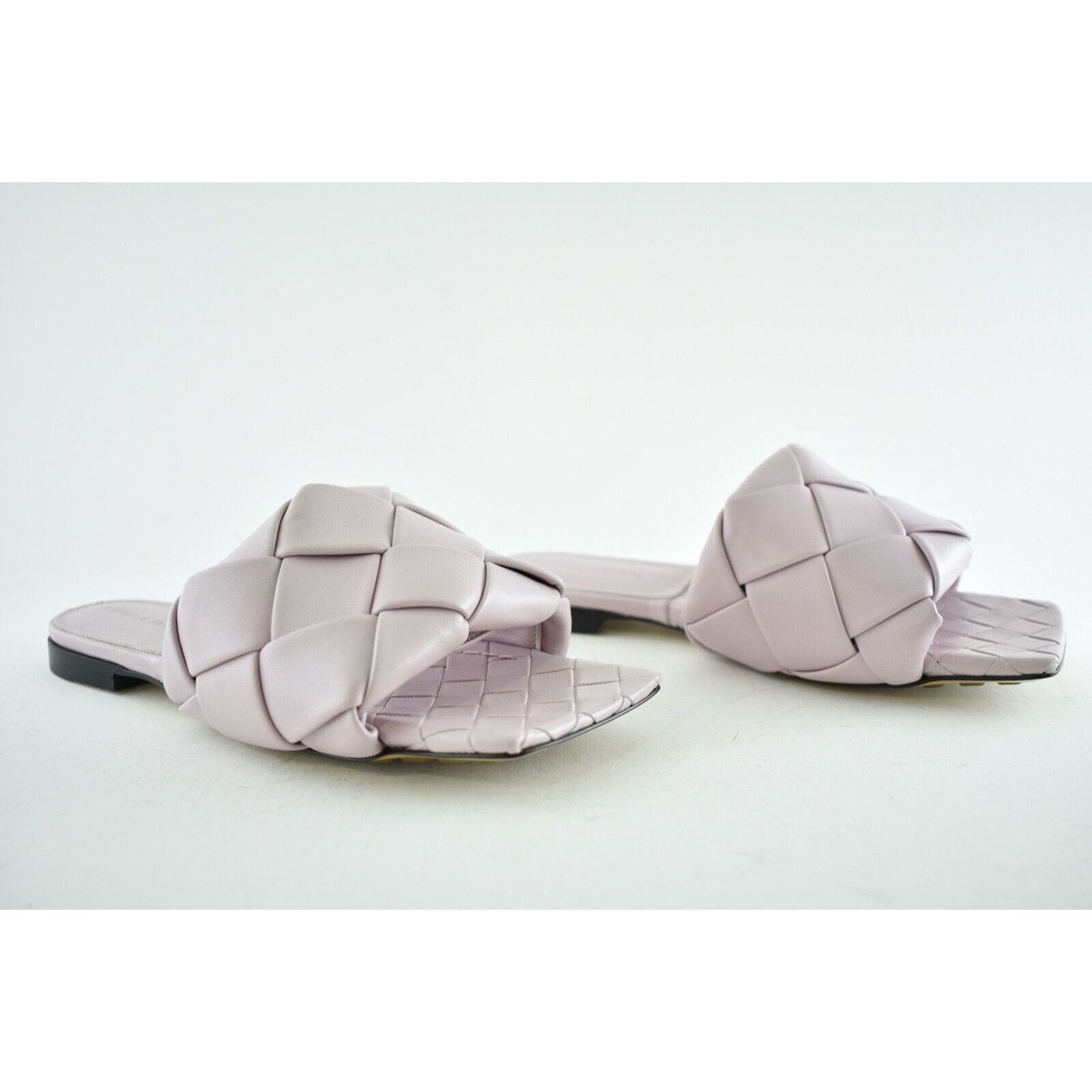 Bottega Veneta Bottega Veneta BV Lido Flat Slides Magnolia Pink Intrecciato Size US 5.5 / IT 35.5 - 2 Thumbnail