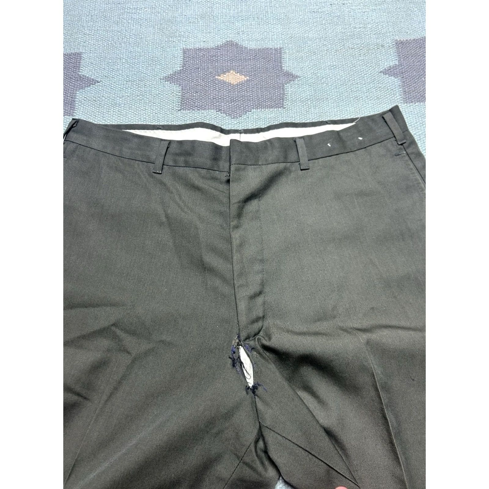 Vintage VINTAGE Koratron Work Pants Chino Green 33x30 Mens Workwear 60s 70s Size US 33 - 4 Thumbnail