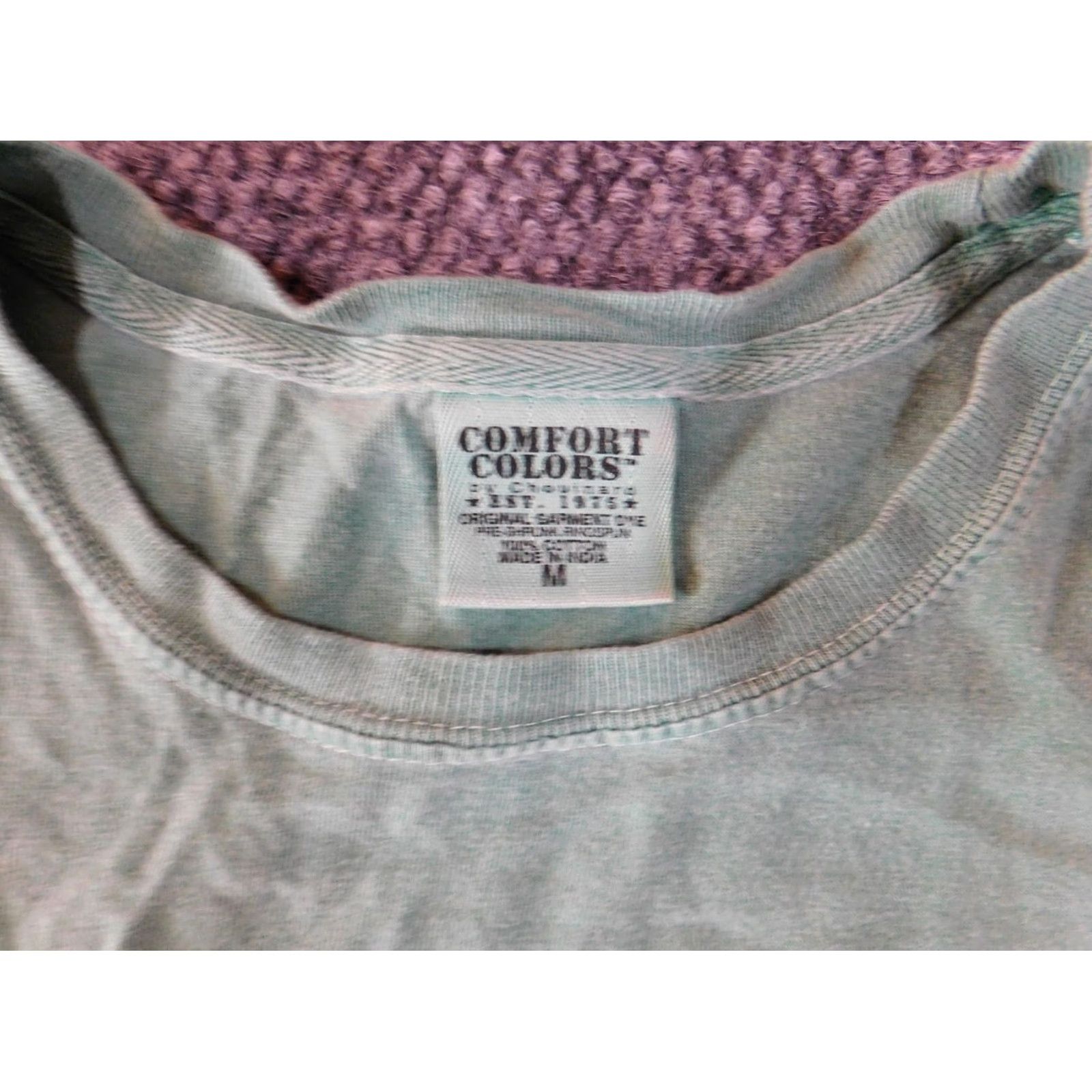Comfort Colors Comfort Colors Shirt Mens Medium Green Short Sleeve Crew Neck Cotton Knit Logo Classic Pockets T-Shirt Size US M / EU 48-50 / 2 - 7 Thumbnail