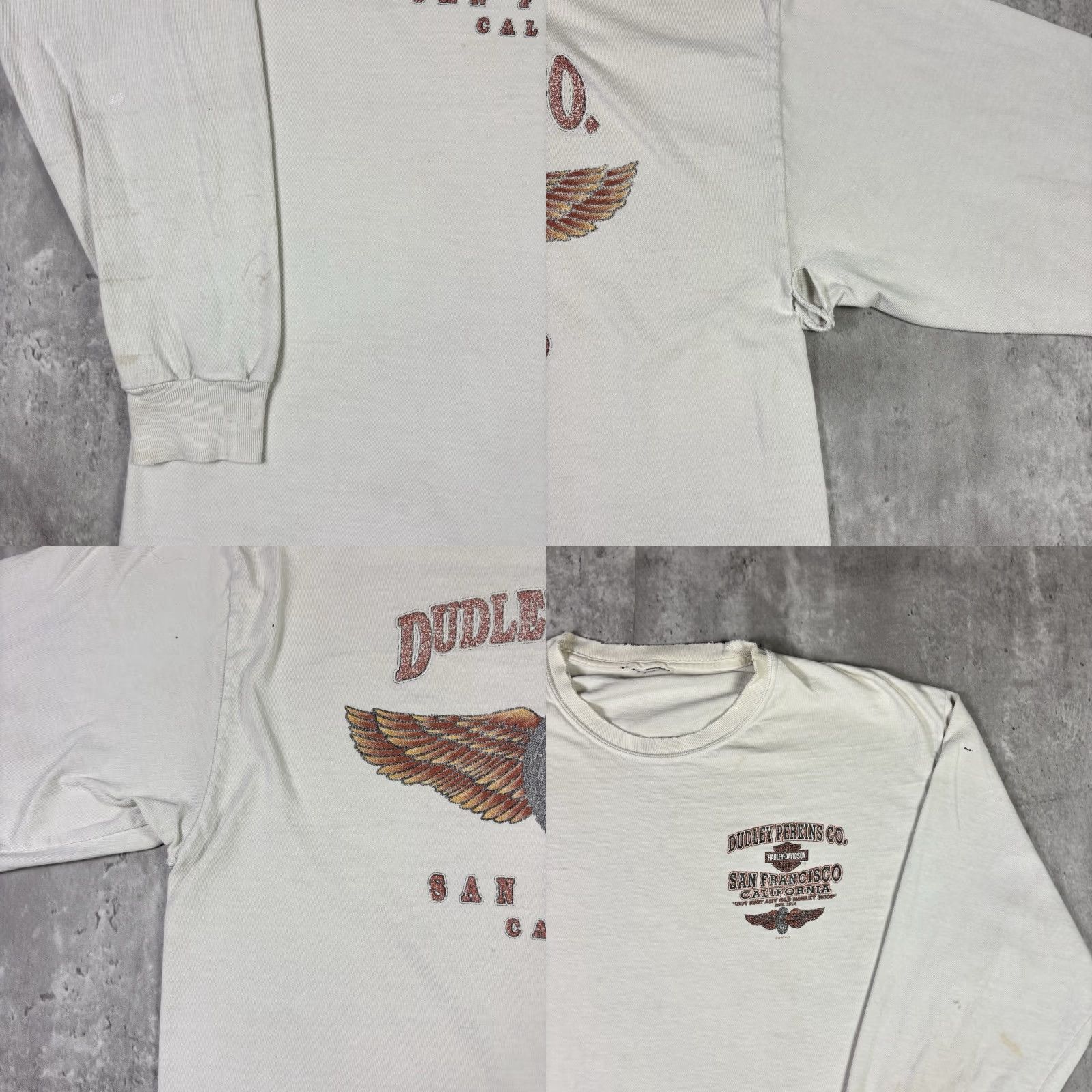 Harley Davidson VINTAGE Harley-Davidson T Shirt White Long Sleeve Biker Size Medium Y2K Mens Shirt Regular Cotton Knit Crew Neck Double-Sided Size US M / EU 48-50 / 2 - 8 Thumbnail