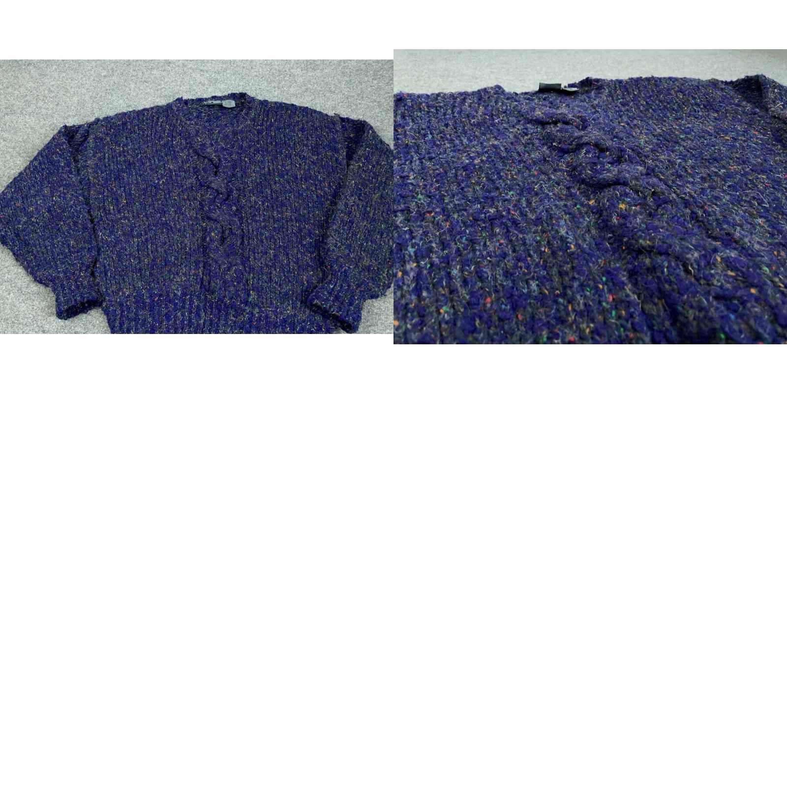Vintage VINTAGE 90s Lizwear Purple Crew Neck Chunky Knit Women's Medium Wool Sweater Size M / US 6-8 / IT 42-44 - 8 Thumbnail