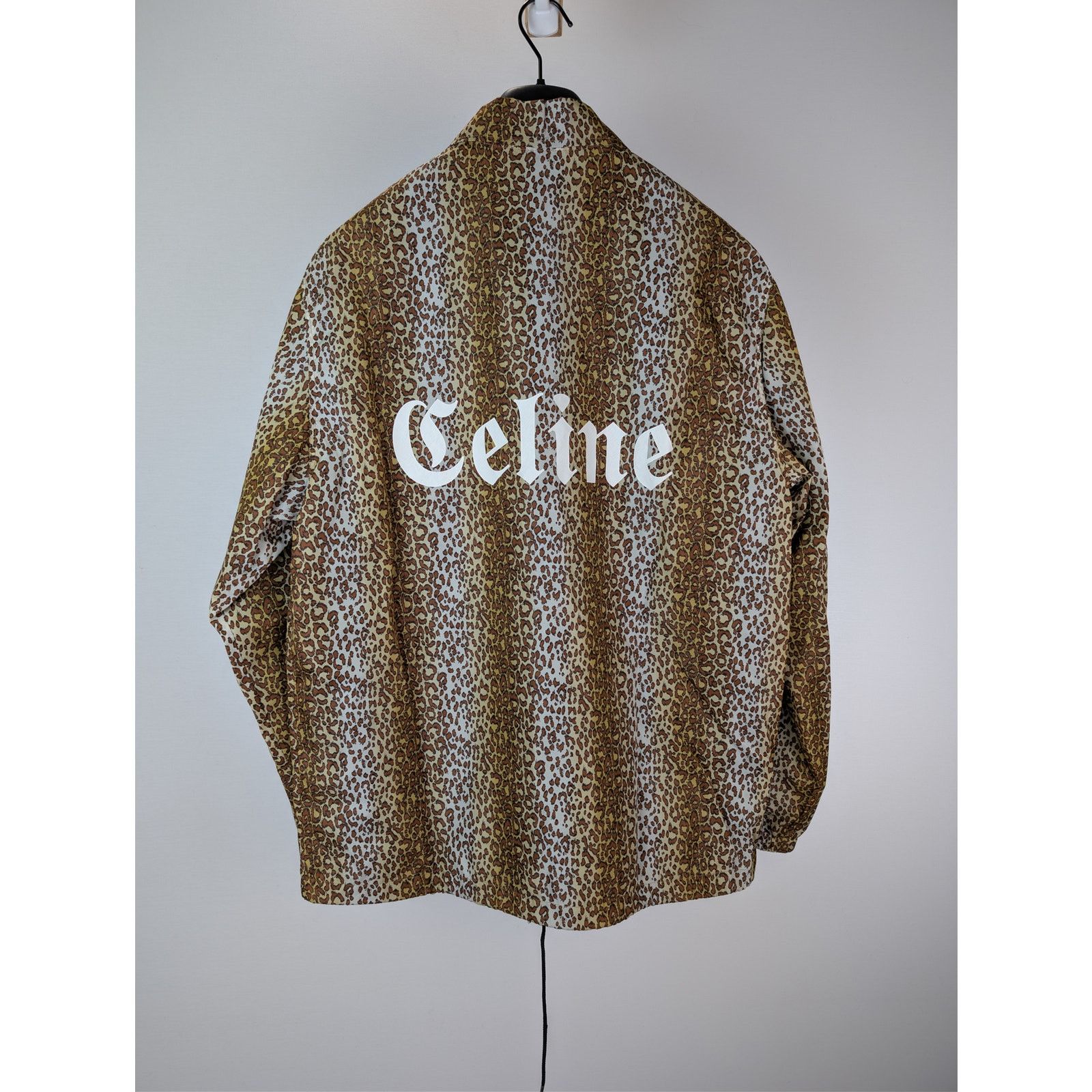 Celine o1rshd1 Leopard Print Nylon Coach Button Up Shirt in Multi Size US S / EU 44-46 / 1 - 10 Thumbnail
