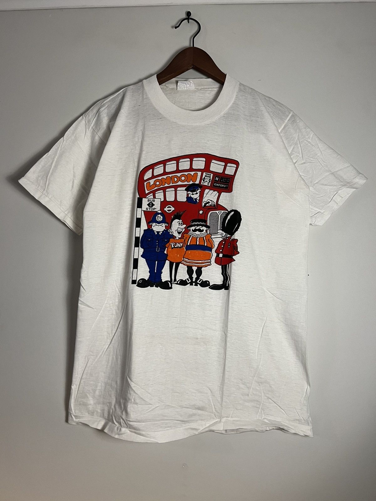 Band Tees × Vintage 🔥80s🔥 London Punk tee Size US XL / EU 56 / 4 - 2 Thumbnail