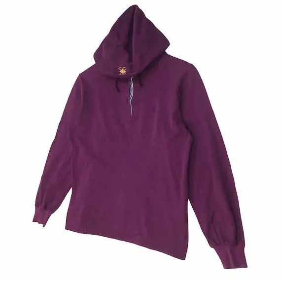 Dior Vtg CHRISTIAN DIOR PARIS Sports Purple Hoodie Made In Italy Size L / US 10 / IT 46 - 2 Thumbnail
