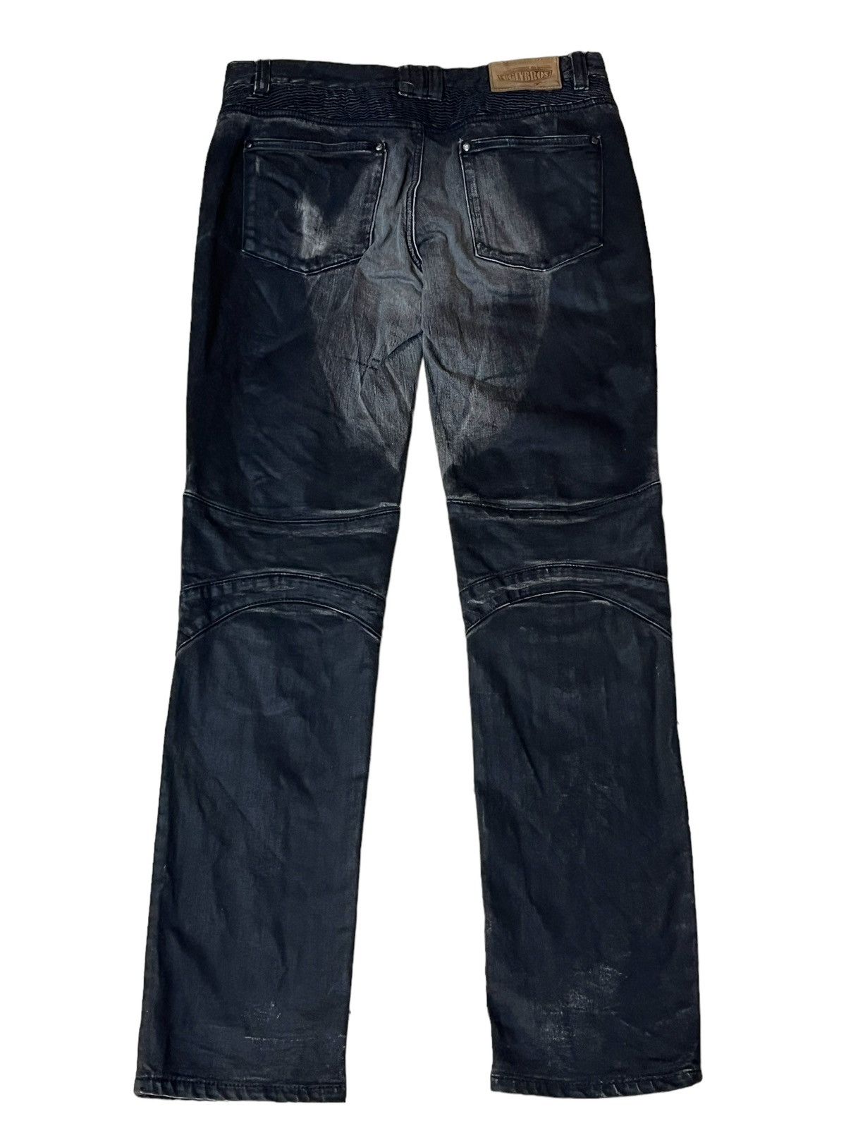 Japanese Brand FADED🔥JAPANESE UGLY BROS RIDING PANTS INSPIRED BALMAIN JEANS Size US 34 / EU 50 - 2 Thumbnail