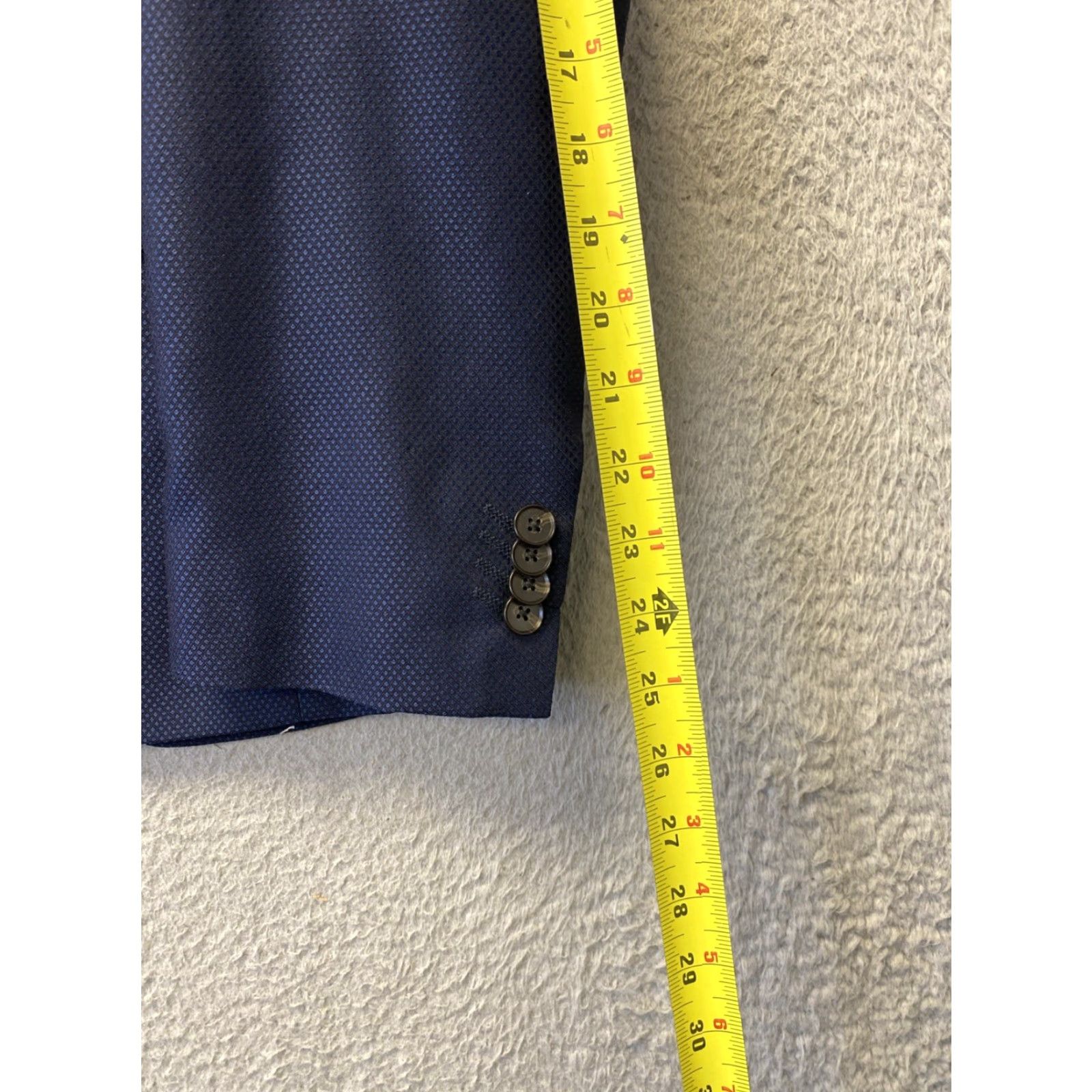 Vintage Savile Row Blazer Coat Men 42R Navy Regular Check 0639 NWOT Size 42R - 6 Thumbnail