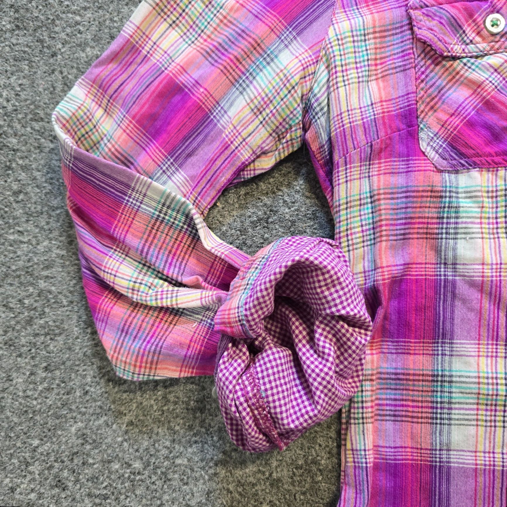 Marmot Marmot Top Womens Size S Purple Plaid Nylon Long Sleeve Outdoor Casual Shirt Size S / US 4 / IT 40 - 4 Thumbnail