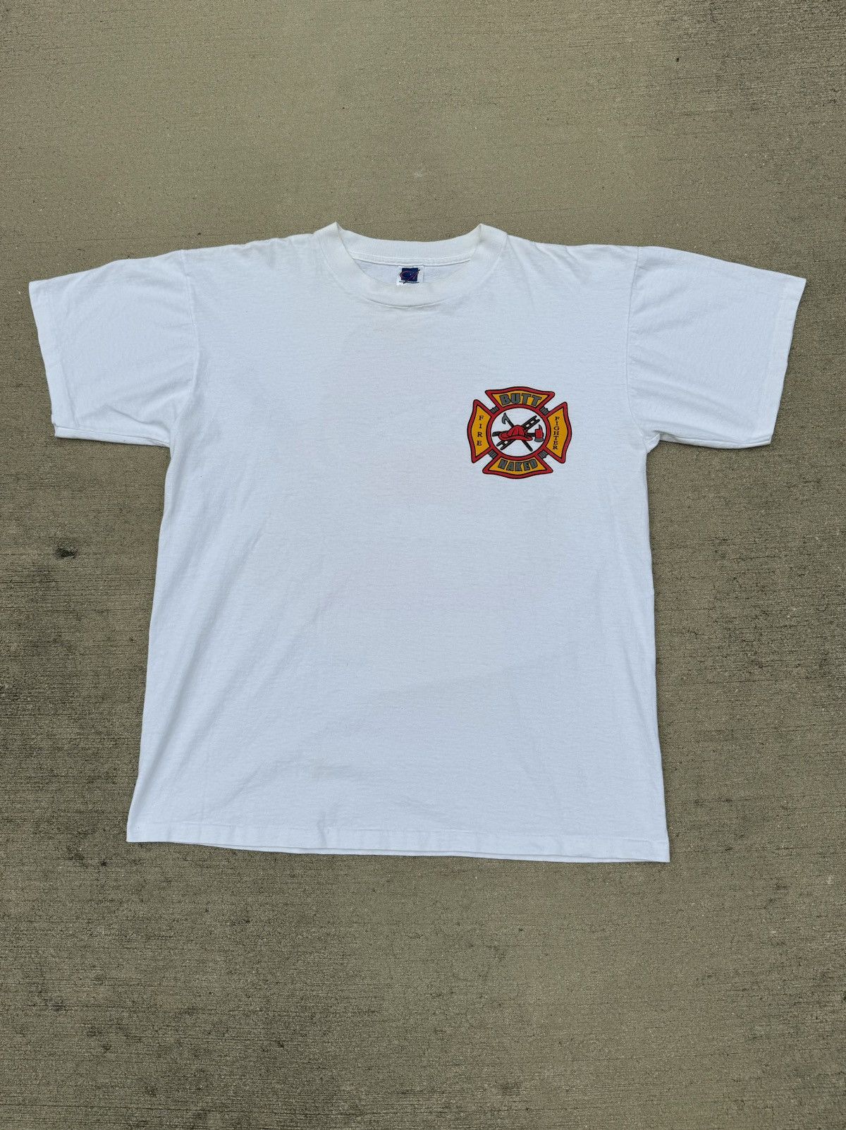 Vintage 1993 Butt Naked Fire Fighter funny 90s vintage grail Size US L / EU 52-54 / 3 - 3 Thumbnail
