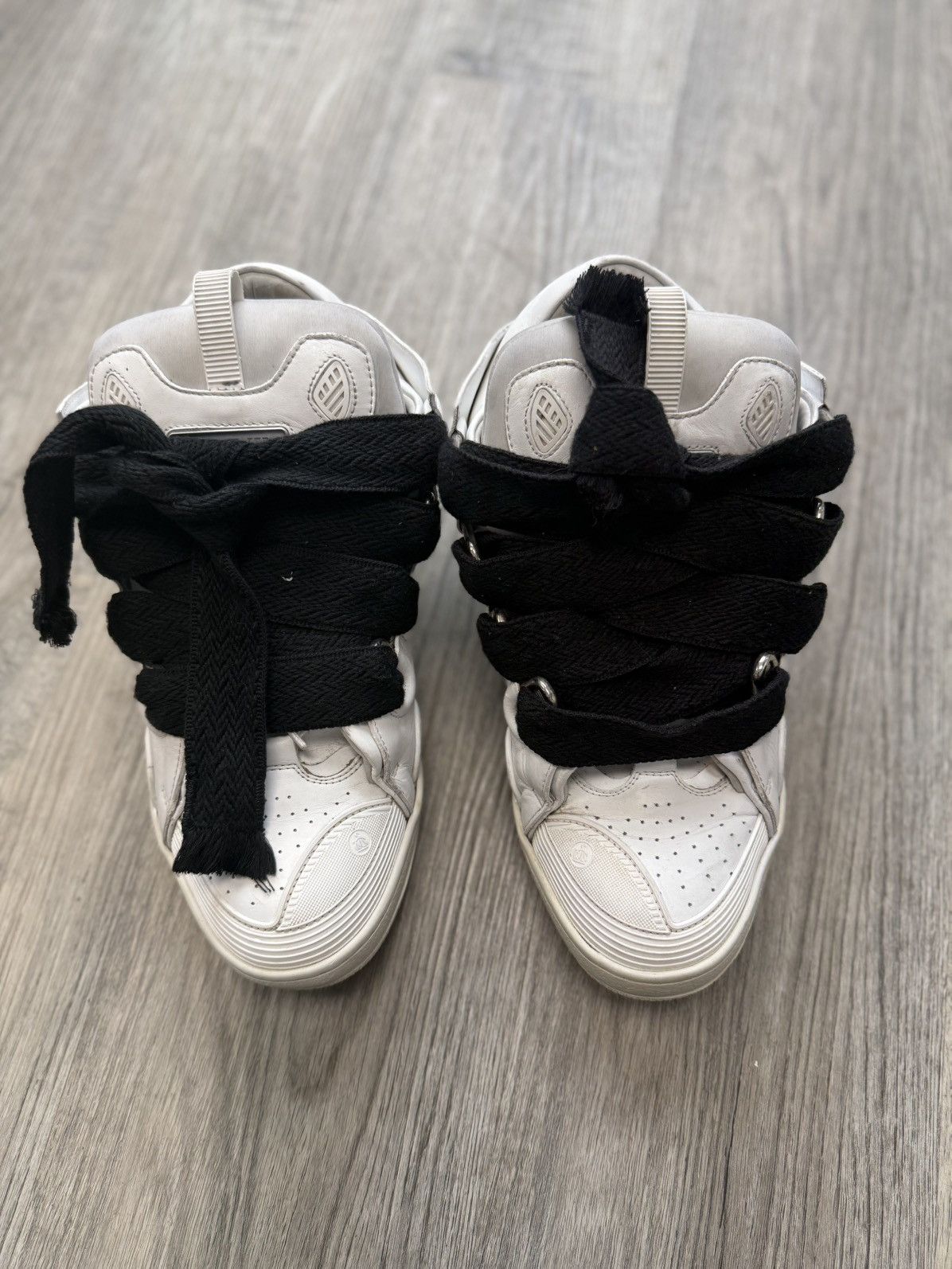 Lanvin Lanvin Curb Sneakers - White Leather Size US 13 / EU 46 - 2 Thumbnail