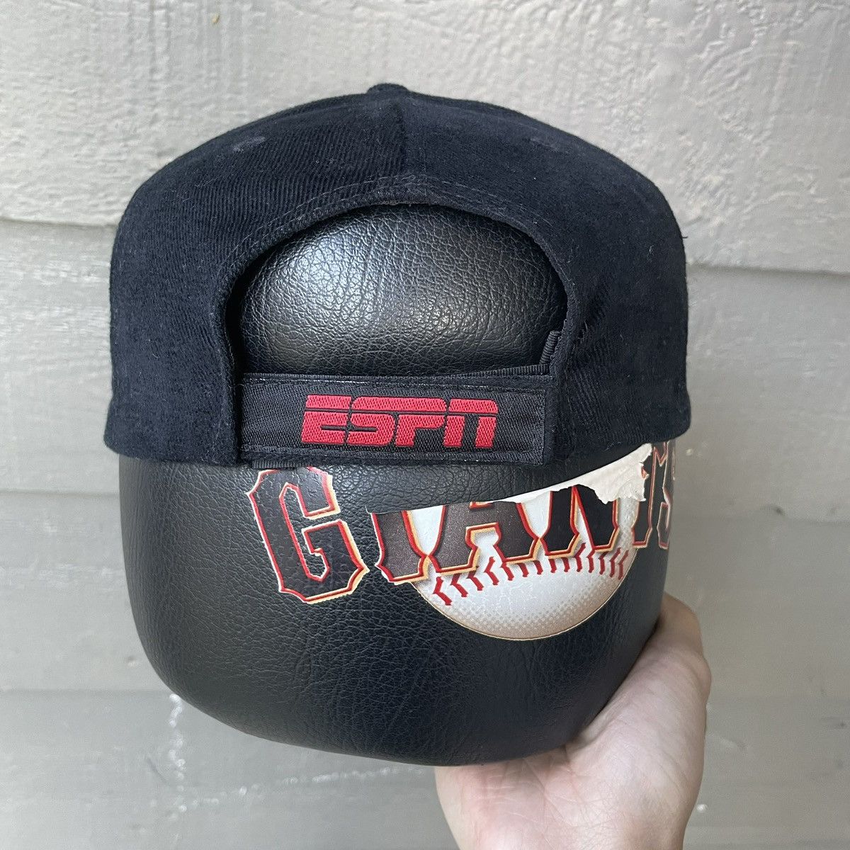 Drew Pearson Vintage ESPN Drew Pearson Black Wool Strapback Hat NWOT Size ONE SIZE - 2 Thumbnail