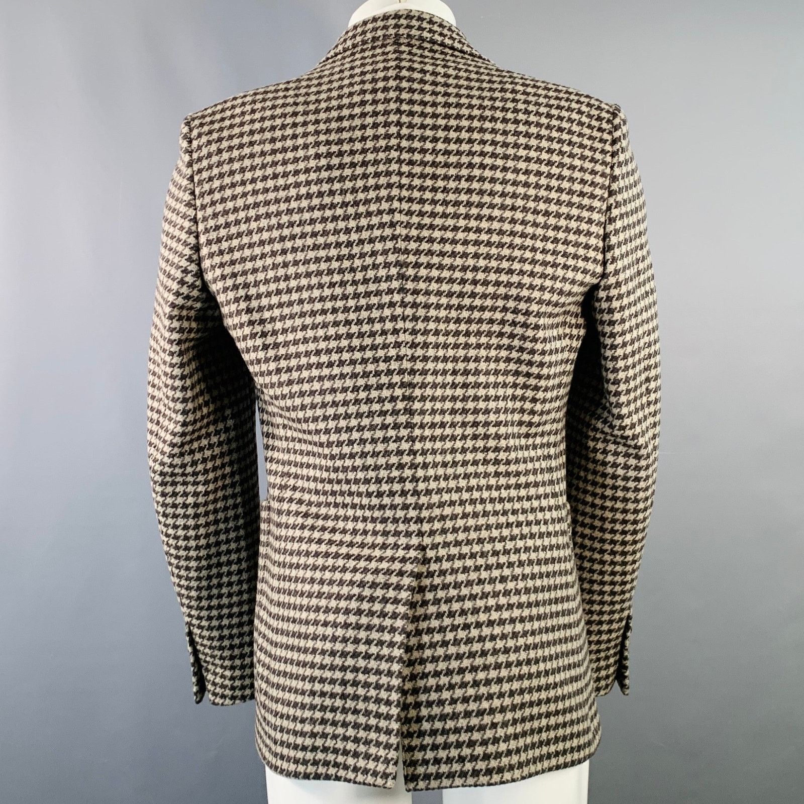 Bally BALLY Size 40 Houndstooth Wool Blend Notch Lapel Sport Coat Size 40R - 4 Thumbnail