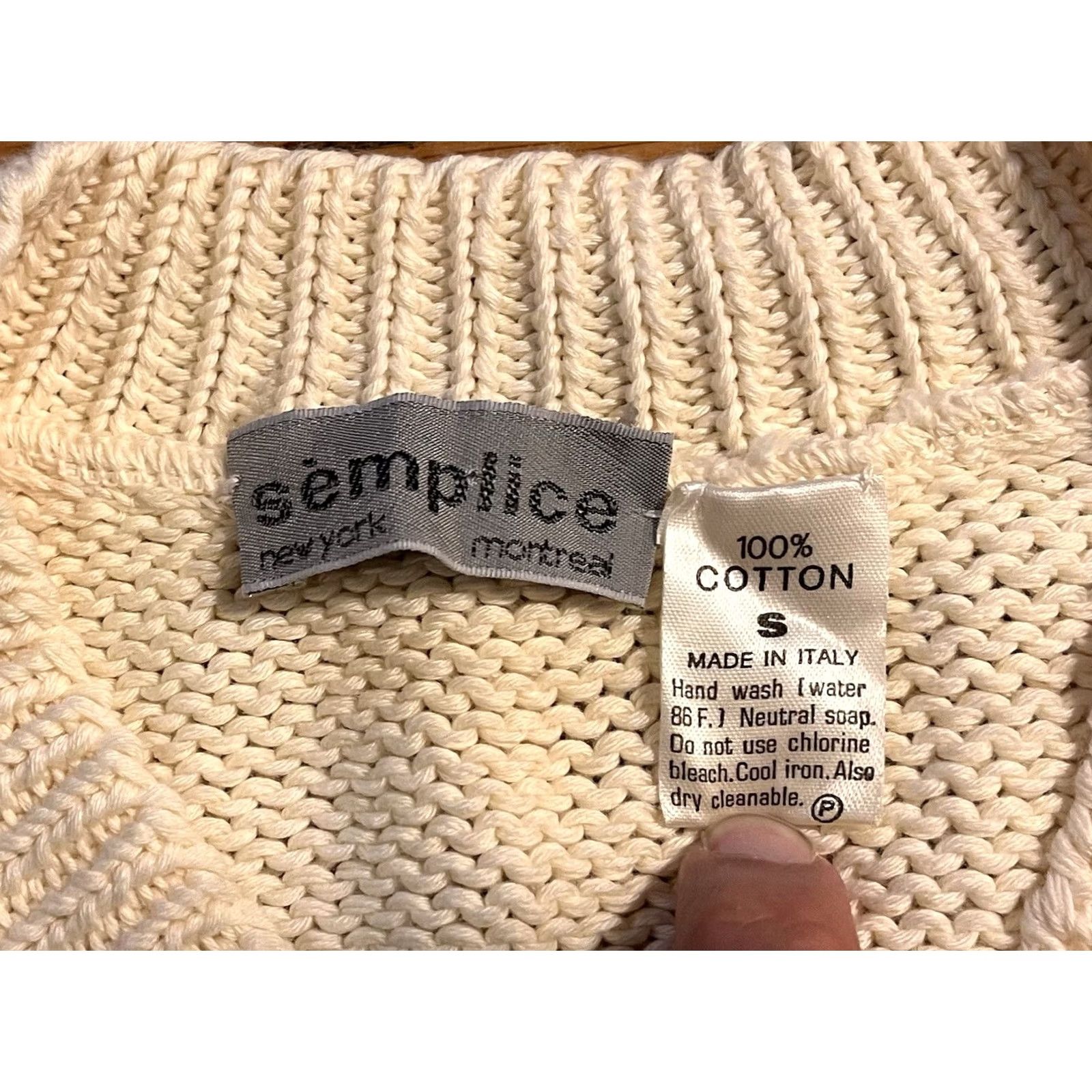 Vintage VINTAGE Semplice Short Sleeve Sweater Women’s Small Light Yellow Size S / US 4 / IT 40 - 5 Thumbnail