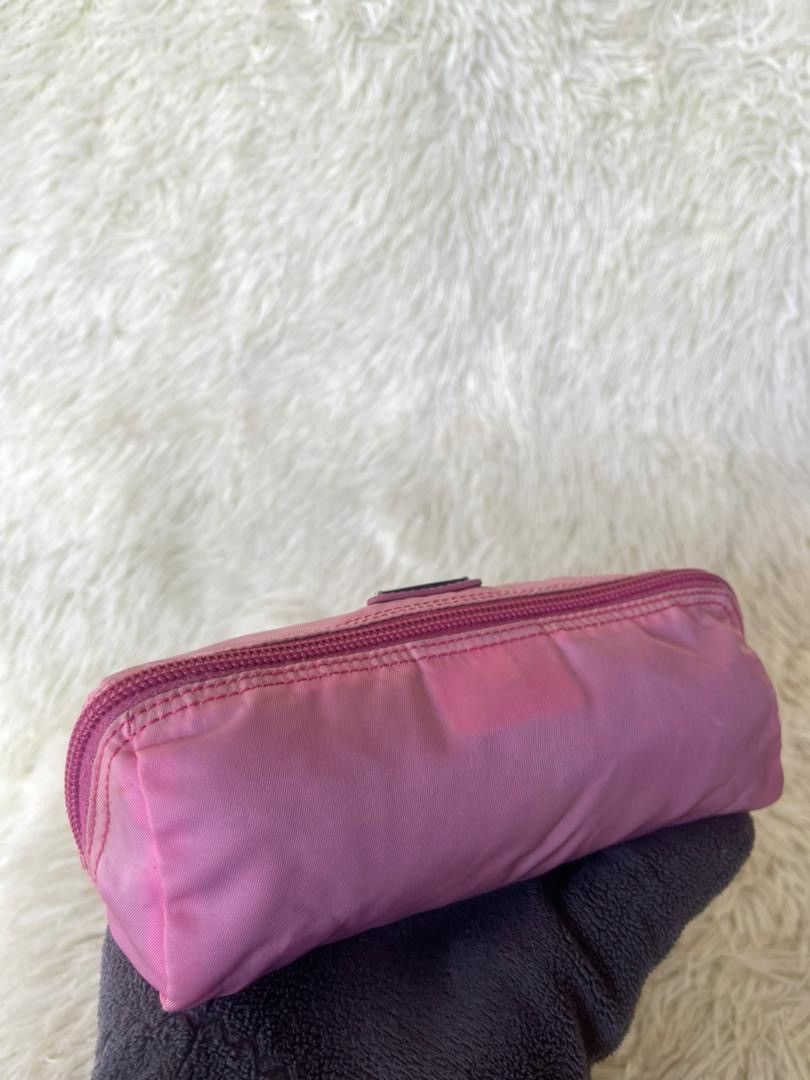 Prada Prada Fuschia Tessuto Nylon Zip Pouch Size ONE SIZE - 2 Thumbnail